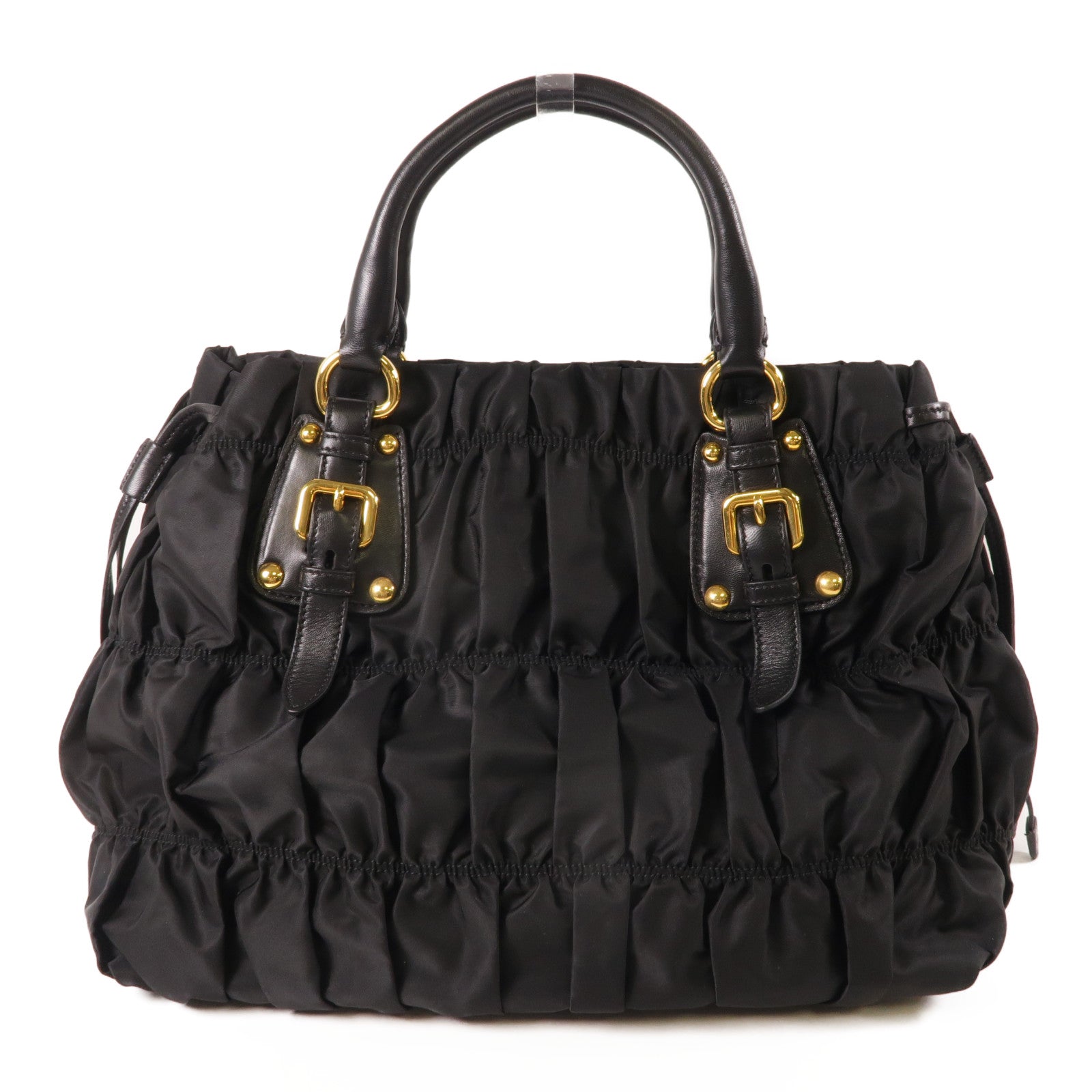 PRADA 尼龍Tessuto Gaufre 金扣手挽肩背袋兩用袋