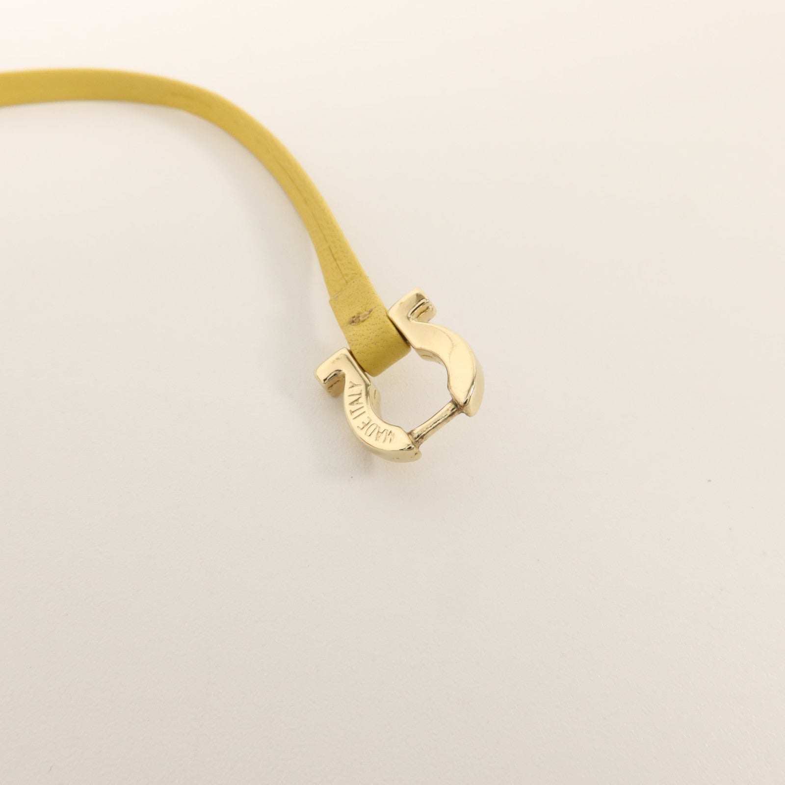 Salvatore Ferragamo 牛皮皮革/金屬Gancini Double Wrap Bracelet手鐲