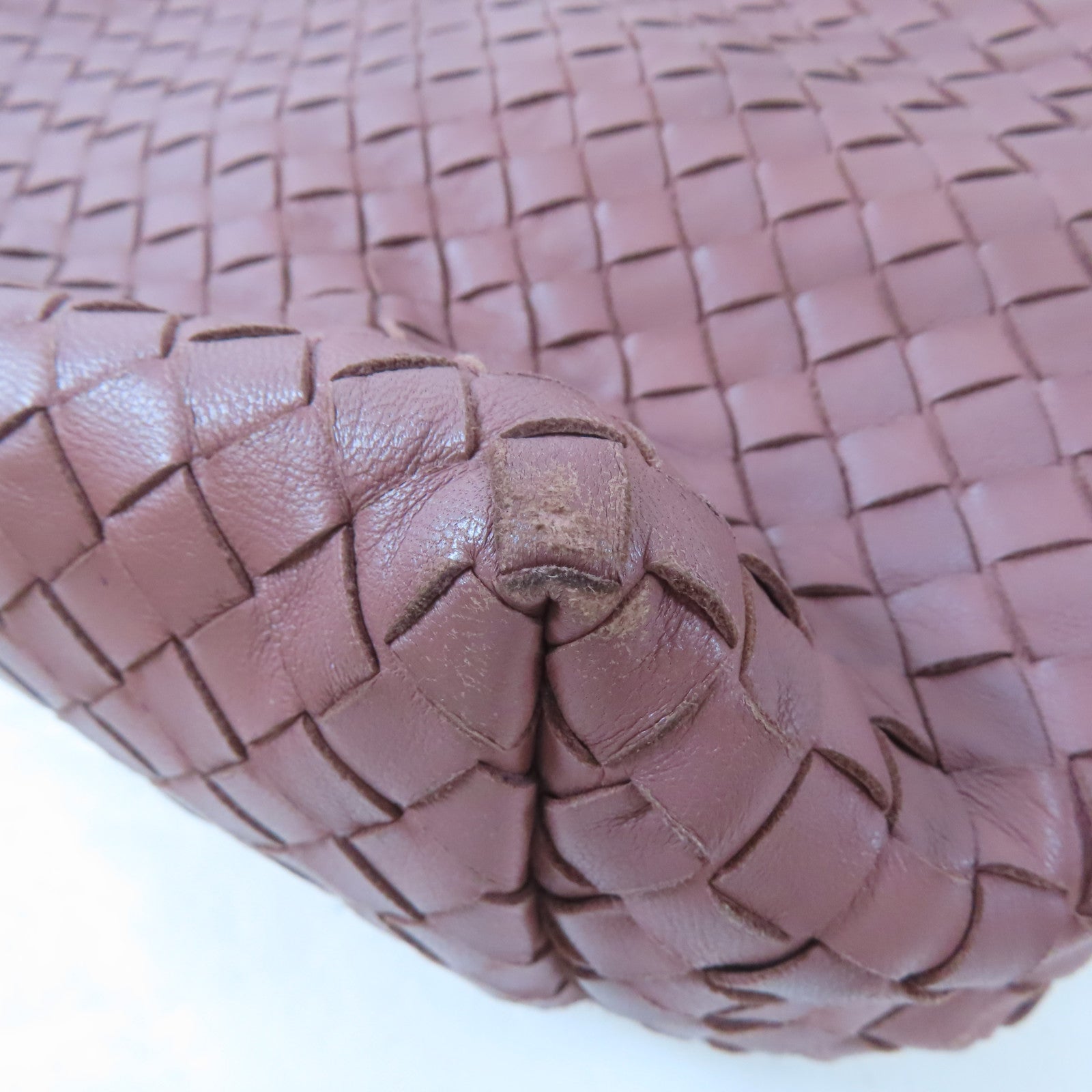BOTTEGA VENETA 織紋牛皮皮革Shoulder Bag肩背袋粉紅色