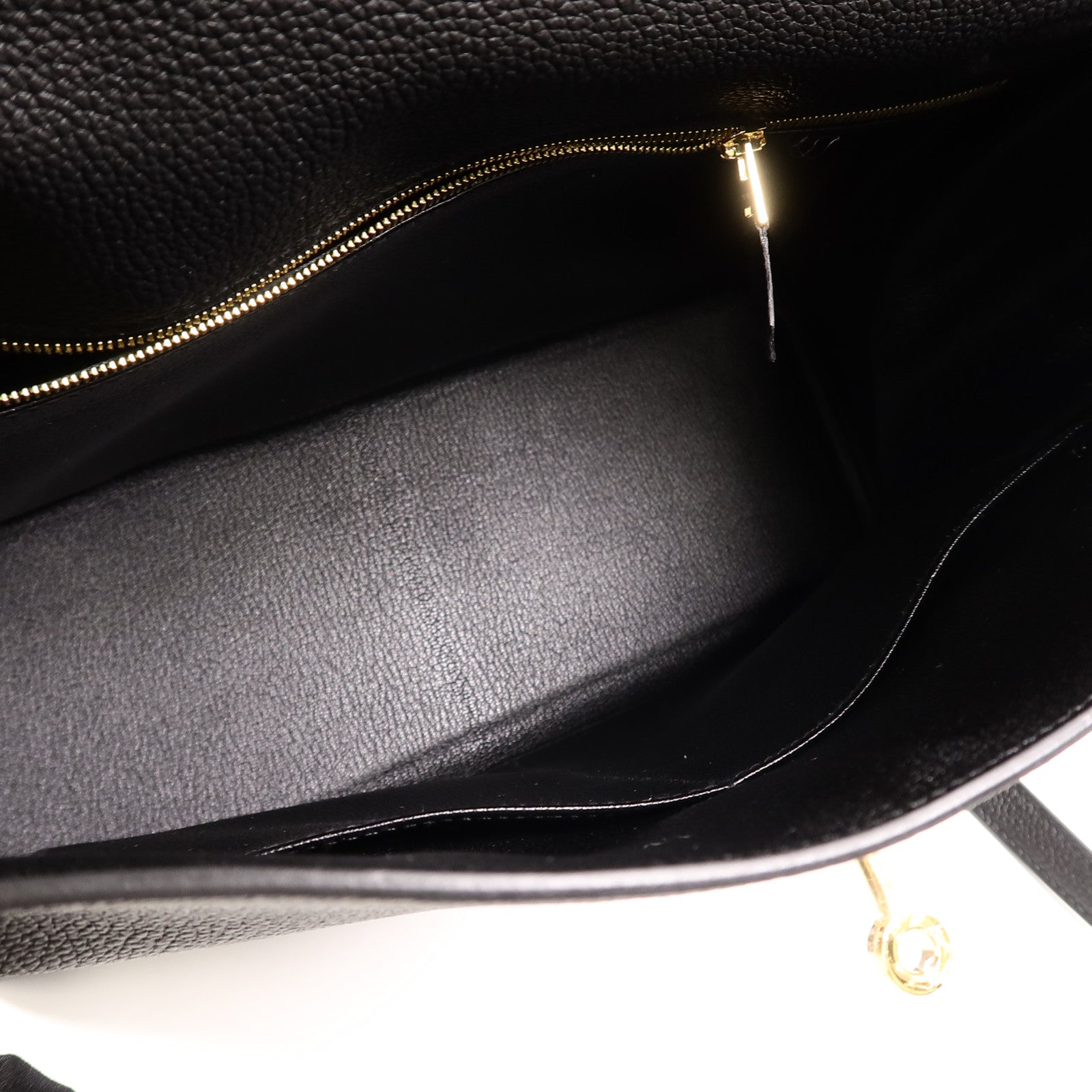 HERMES Togo/Croco皮革Kelly 32手挽肩背兩用袋Noir