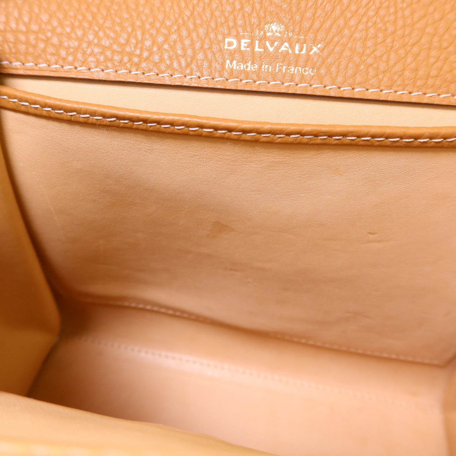 Delvaux 牛皮皮革Tempete PM金扣手挽肩背兩用袋