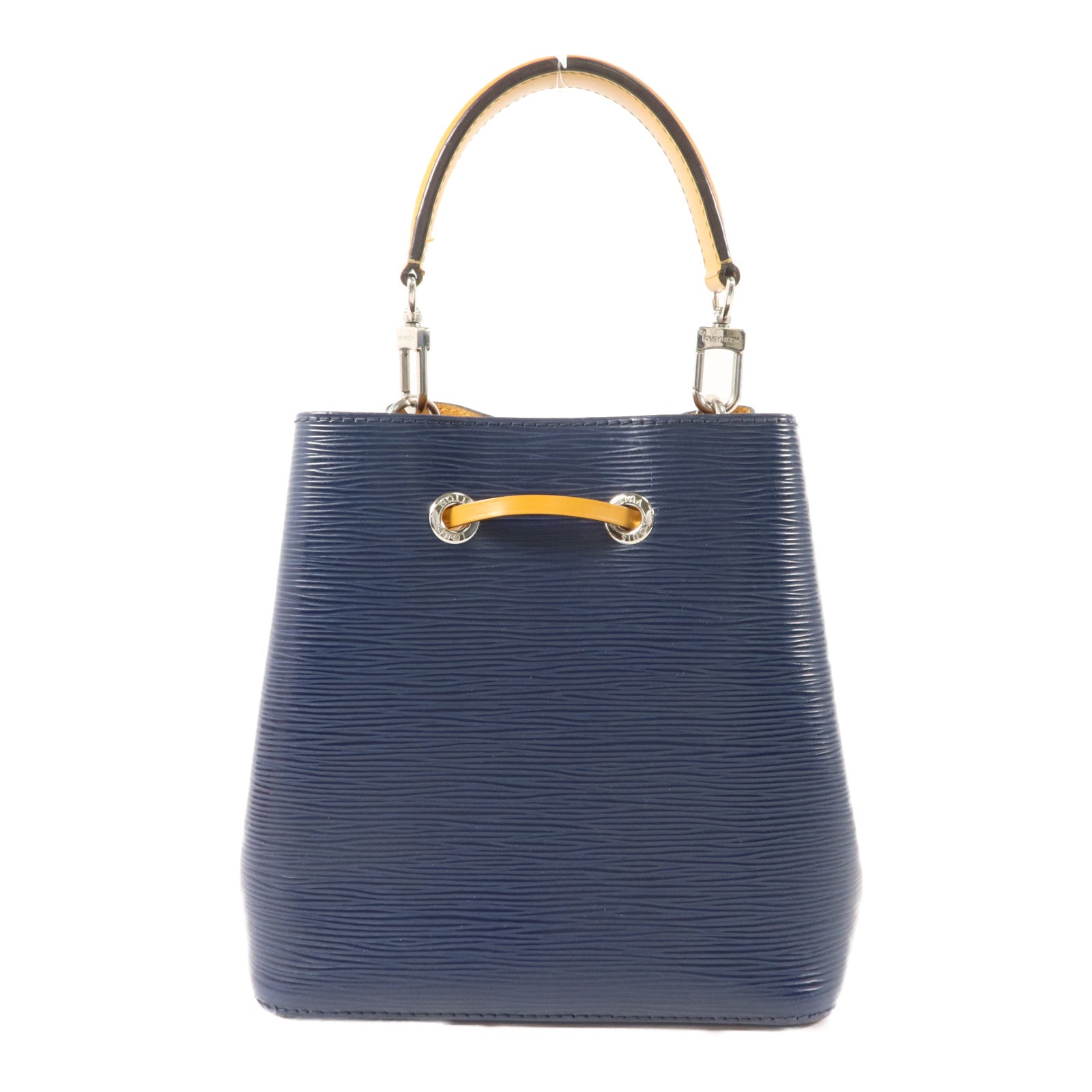 LOUIS VUITTON Epi Neo Noe BB銀扣手挽肩背兩用袋深藍色