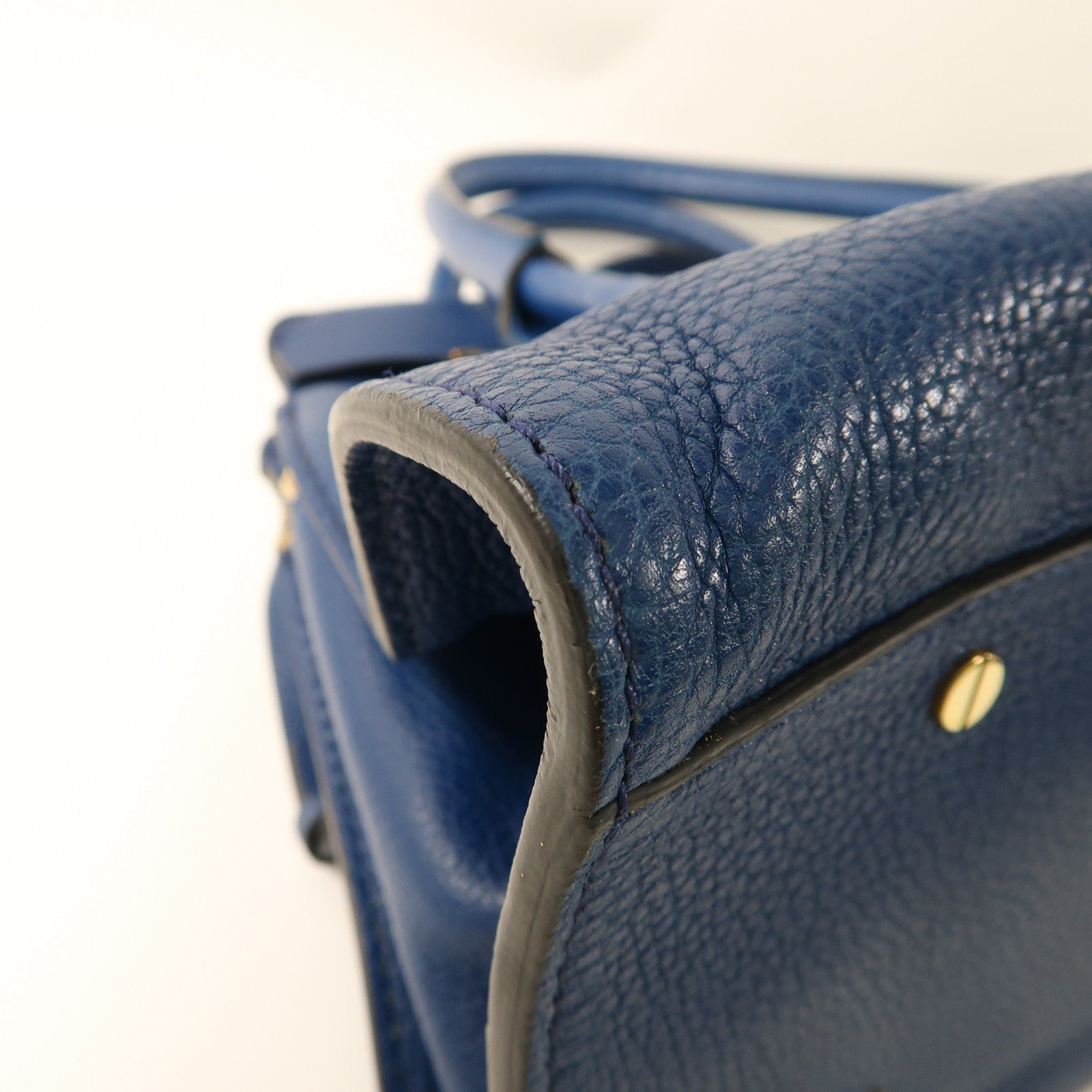 Chloe GHW 2 Way Shoulder Bag 3S1186 Calfskin Leather Blue