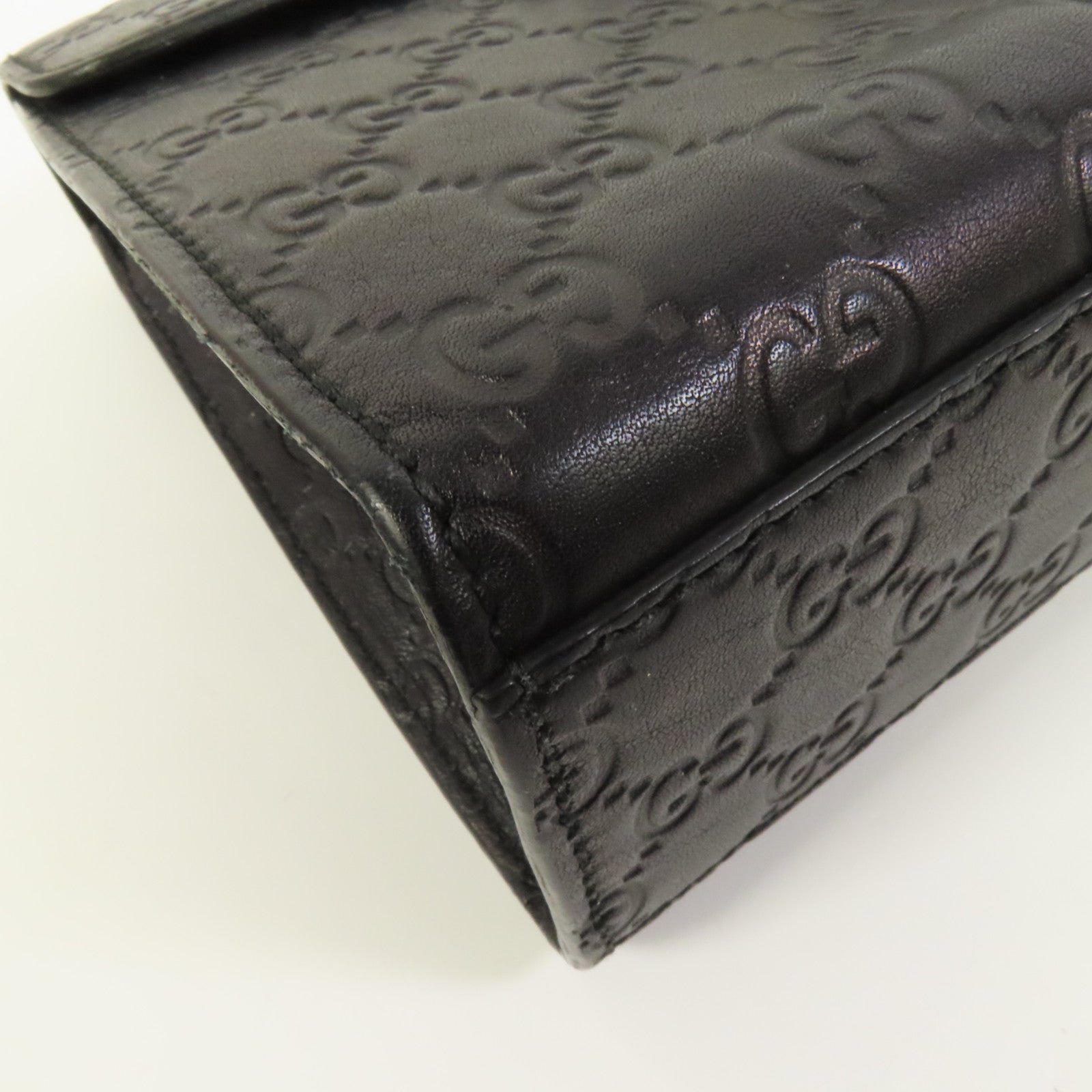 GUCCI 牛皮皮革Emily金扣鏈帶肩背袋