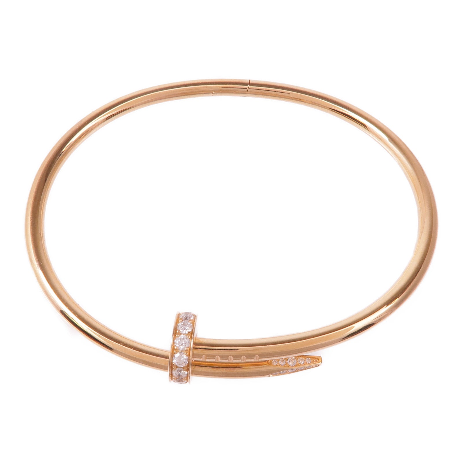 CARTIER 18K玫瑰金Juste Un Clou鑽石手鐲Cartier#19