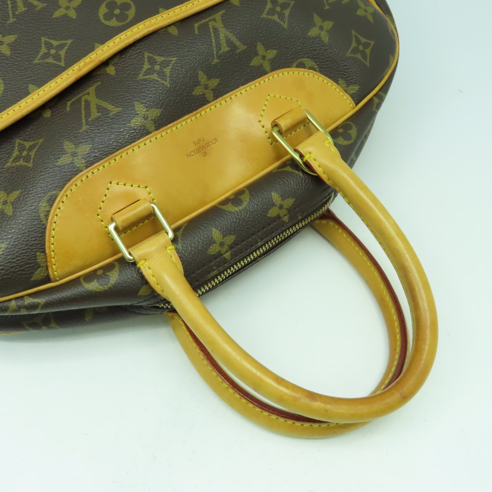 LOUIS VUITTON 【清倉大減價】Monogram Trouville金扣手挽袋啡色
