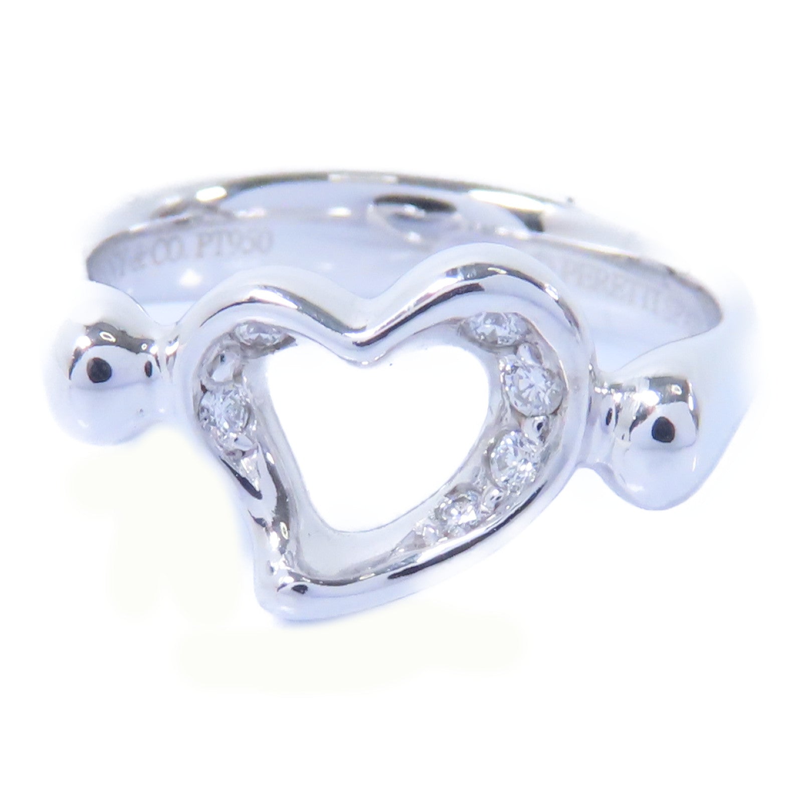 TIFFANY＆CO 【激減優惠】PT950鉑金Open Heart Ring戒指US#3.5