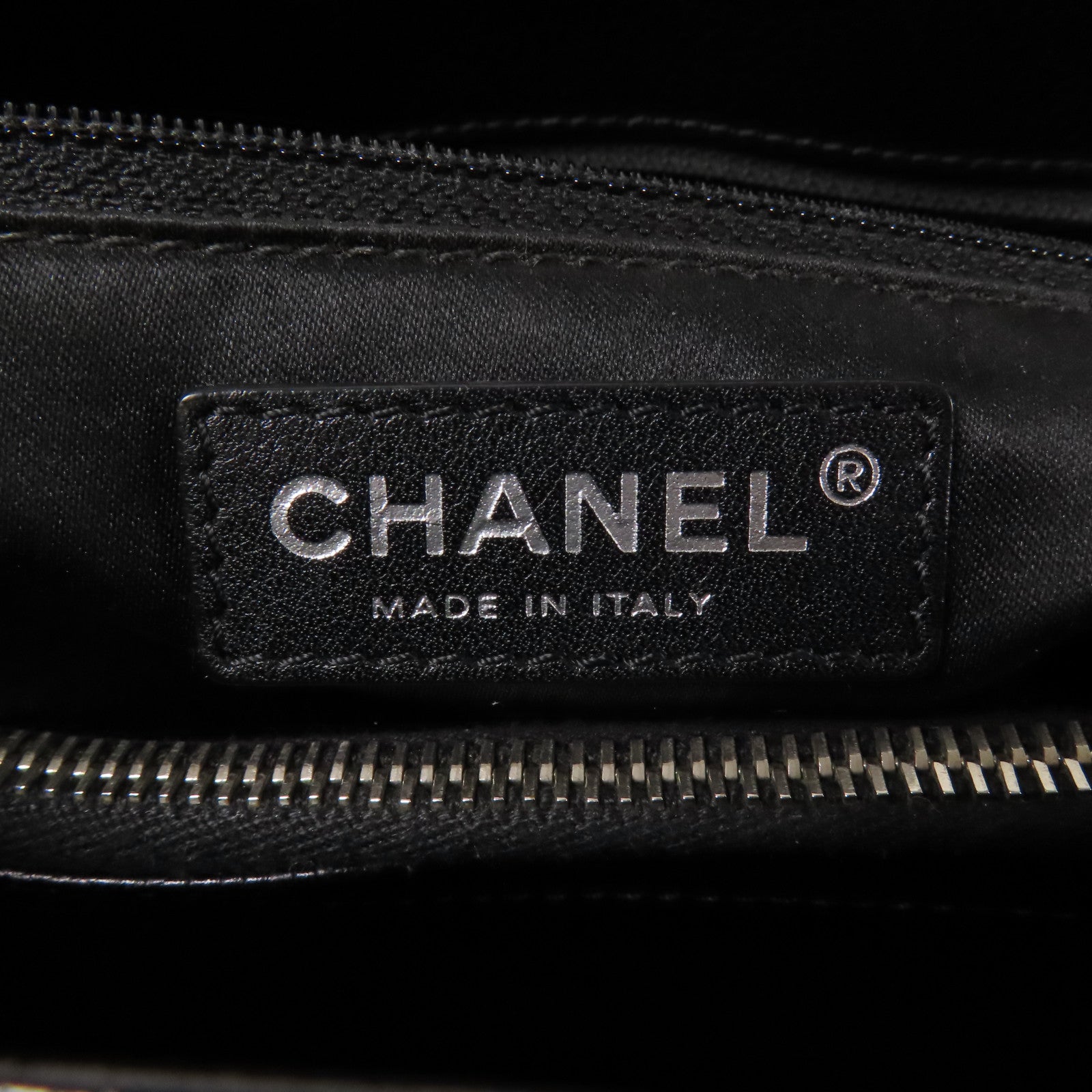 CHANEL 牛皮皮革GST Grand Shopping Tote銀扣鏈帶肩背袋