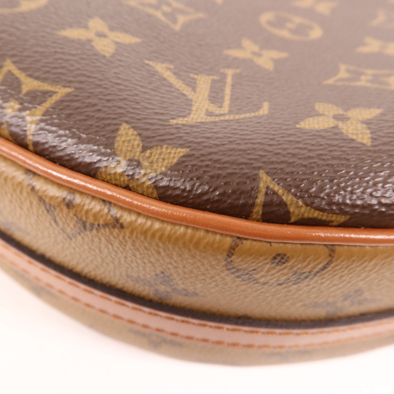 LOUIS VUITTON Monogram Reverse Loop Hobo金扣手挽肩背兩用袋