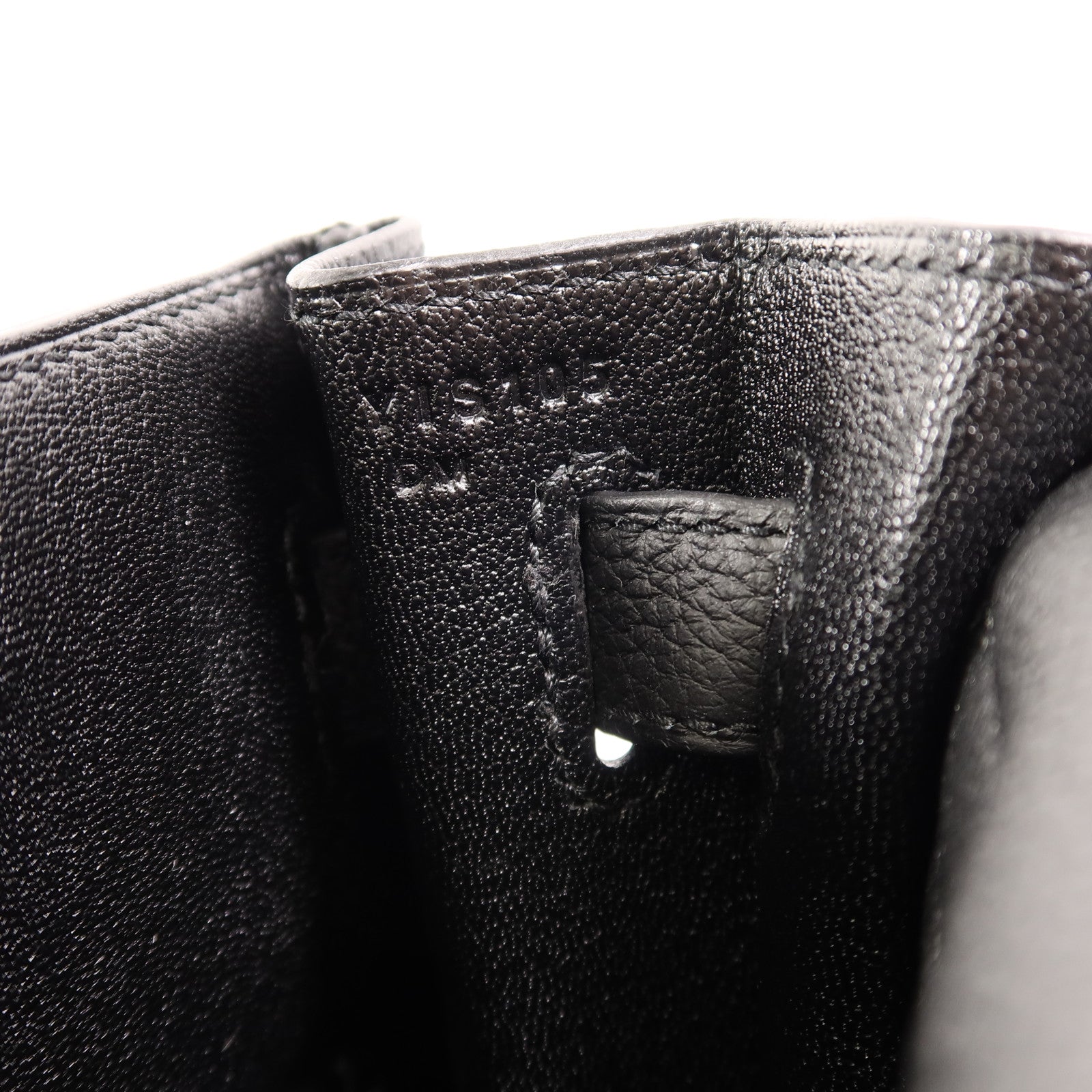 HERMES Togo/Croco皮革Kelly 32手挽肩背兩用袋Noir