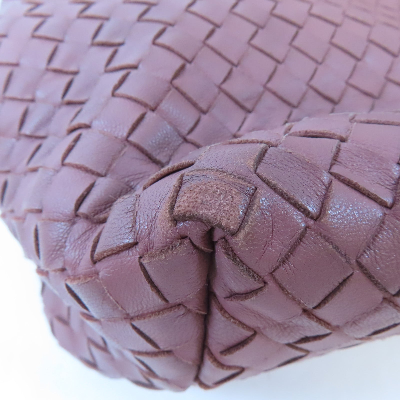 BOTTEGA VENETA 織紋牛皮皮革Shoulder Bag肩背袋粉紅色