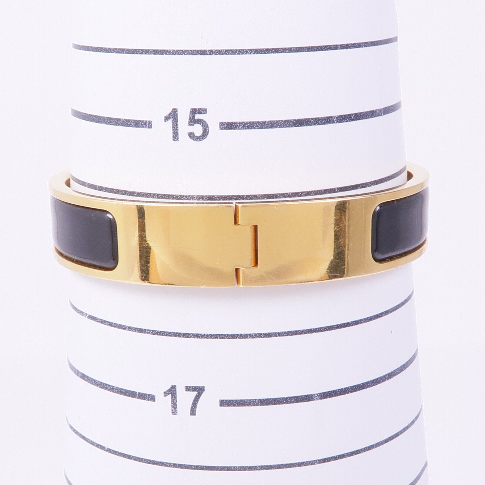 HERMES 金屬/琺瑯Clic H手鐲Noir