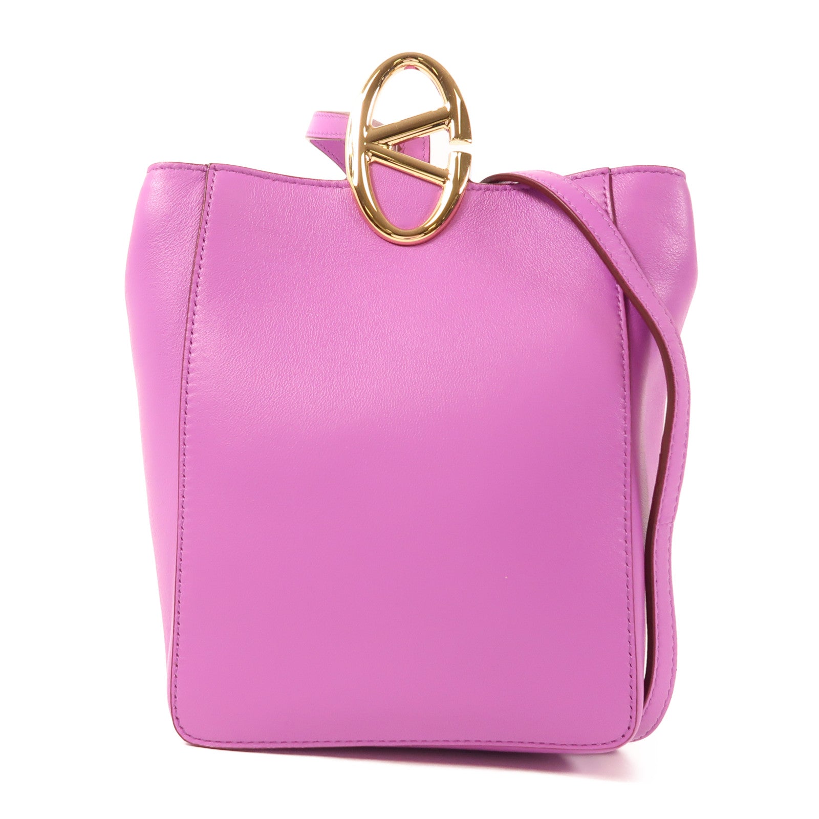 Valentino 【激減優惠】牛皮皮革Shoulder Bag金扣肩背袋