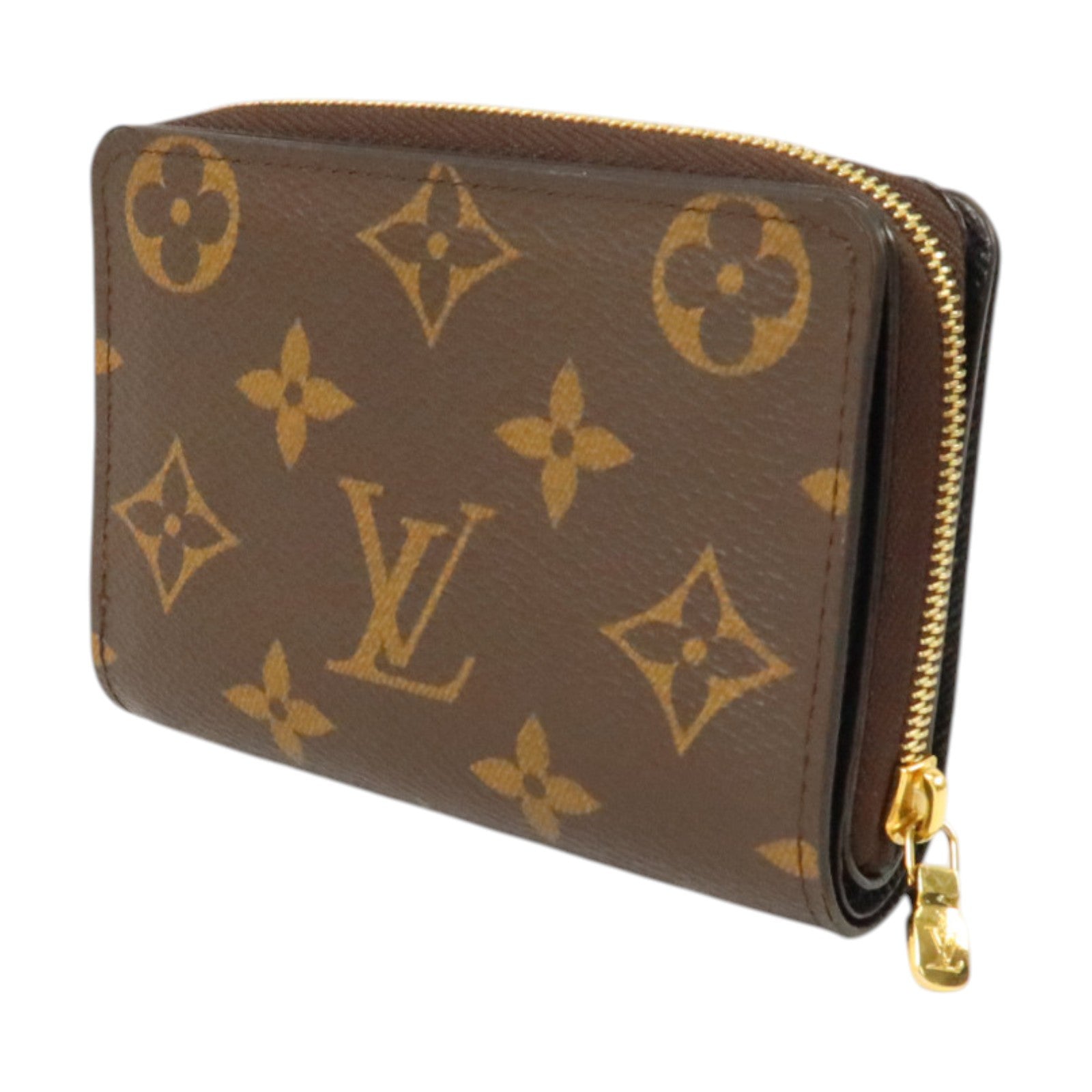 LOUIS VUITTON Monogram/Monogram Reverse Lou Wallet金扣錢包