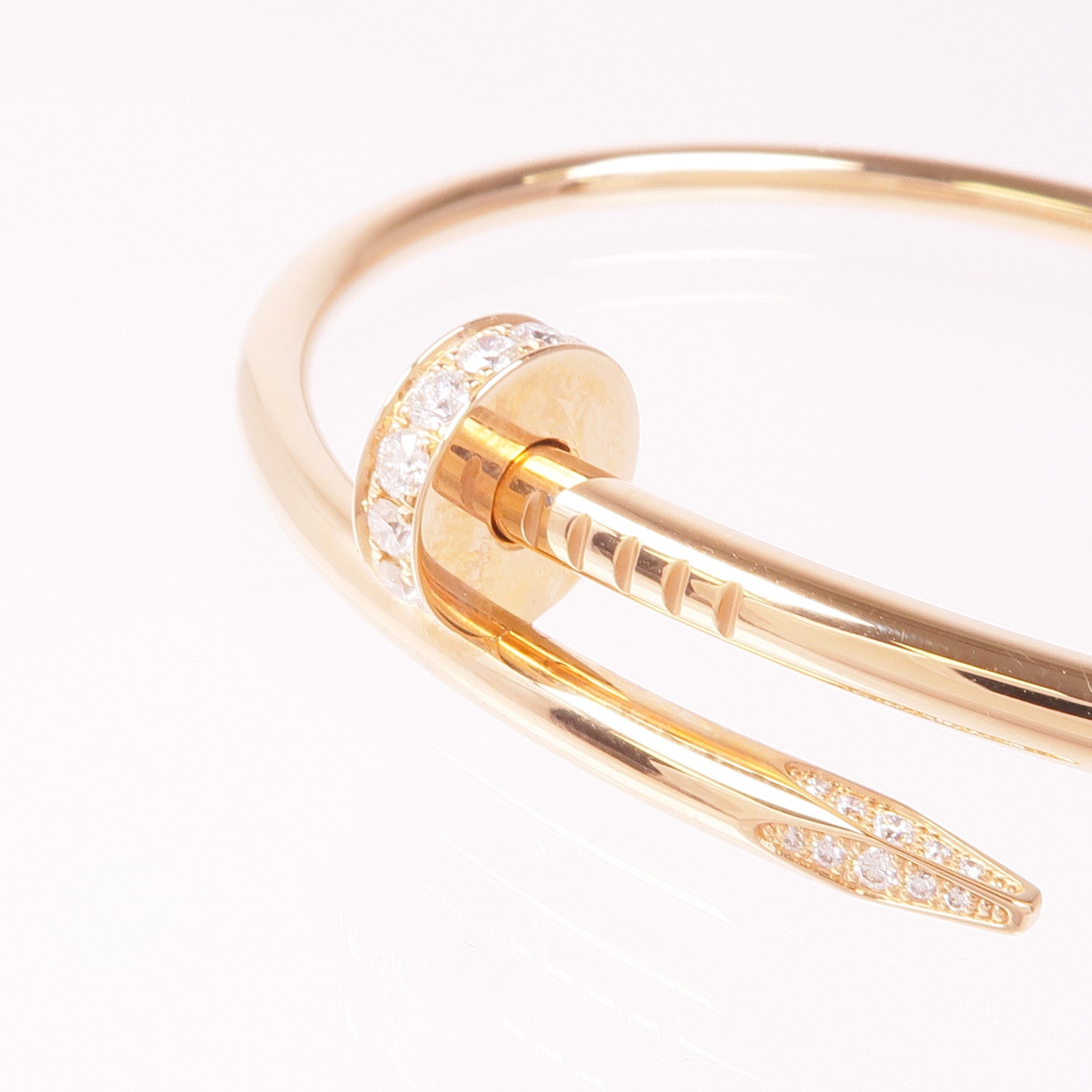 CARTIER 18K玫瑰金Juste Un Clou鑽石手鐲Cartier#19