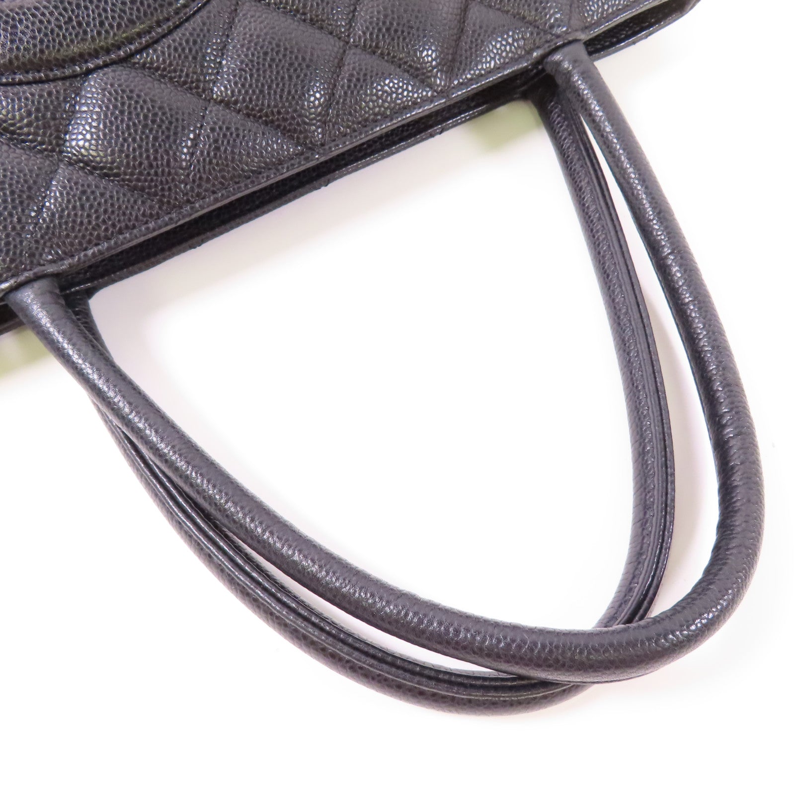 CHANEL 牛皮皮革Medallion Tote Bag金扣手挽袋