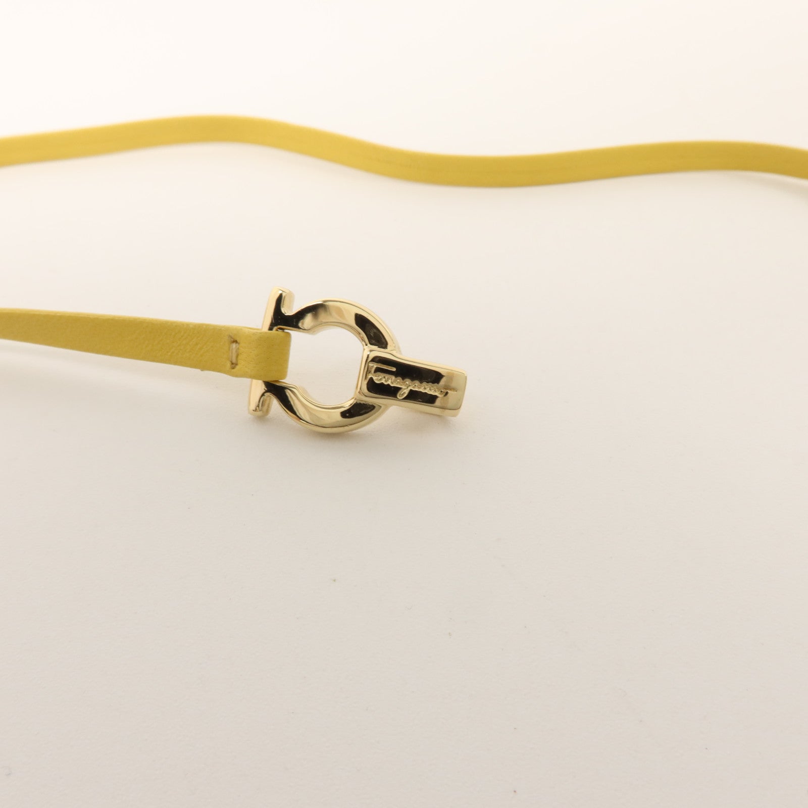 Salvatore Ferragamo 牛皮皮革/金屬Gancini Double Wrap Bracelet手鐲
