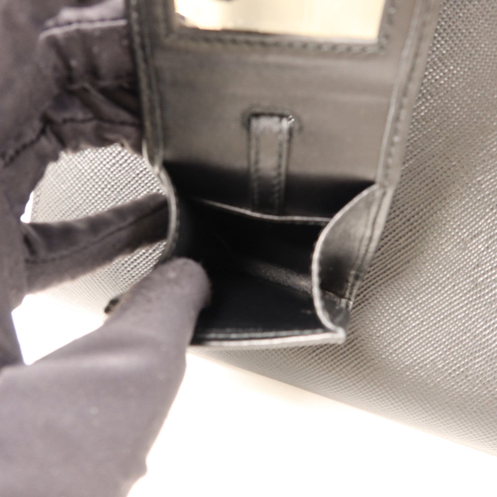 PRADA 牛皮皮革2 Way Shoulder金扣手挽肩背兩用袋