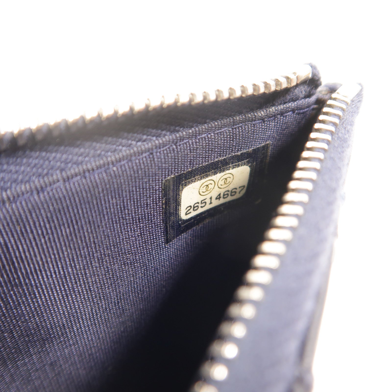 CHANEL 羊皮皮革Zipper long Wallet長錢包
