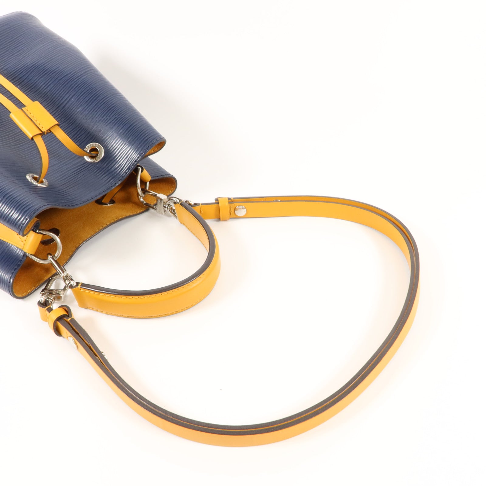 LOUIS VUITTON Epi Neo Noe BB銀扣手挽肩背兩用袋深藍色