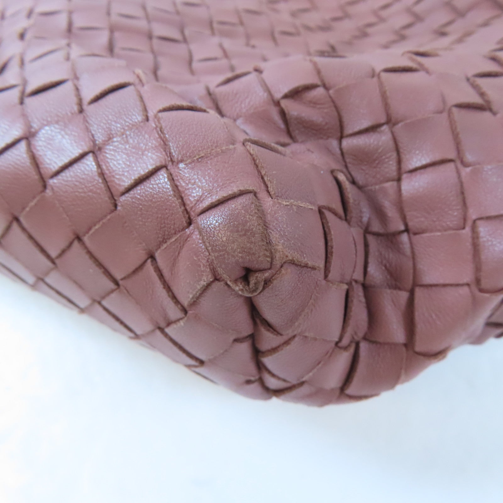 BOTTEGA VENETA 織紋牛皮皮革Shoulder Bag肩背袋粉紅色