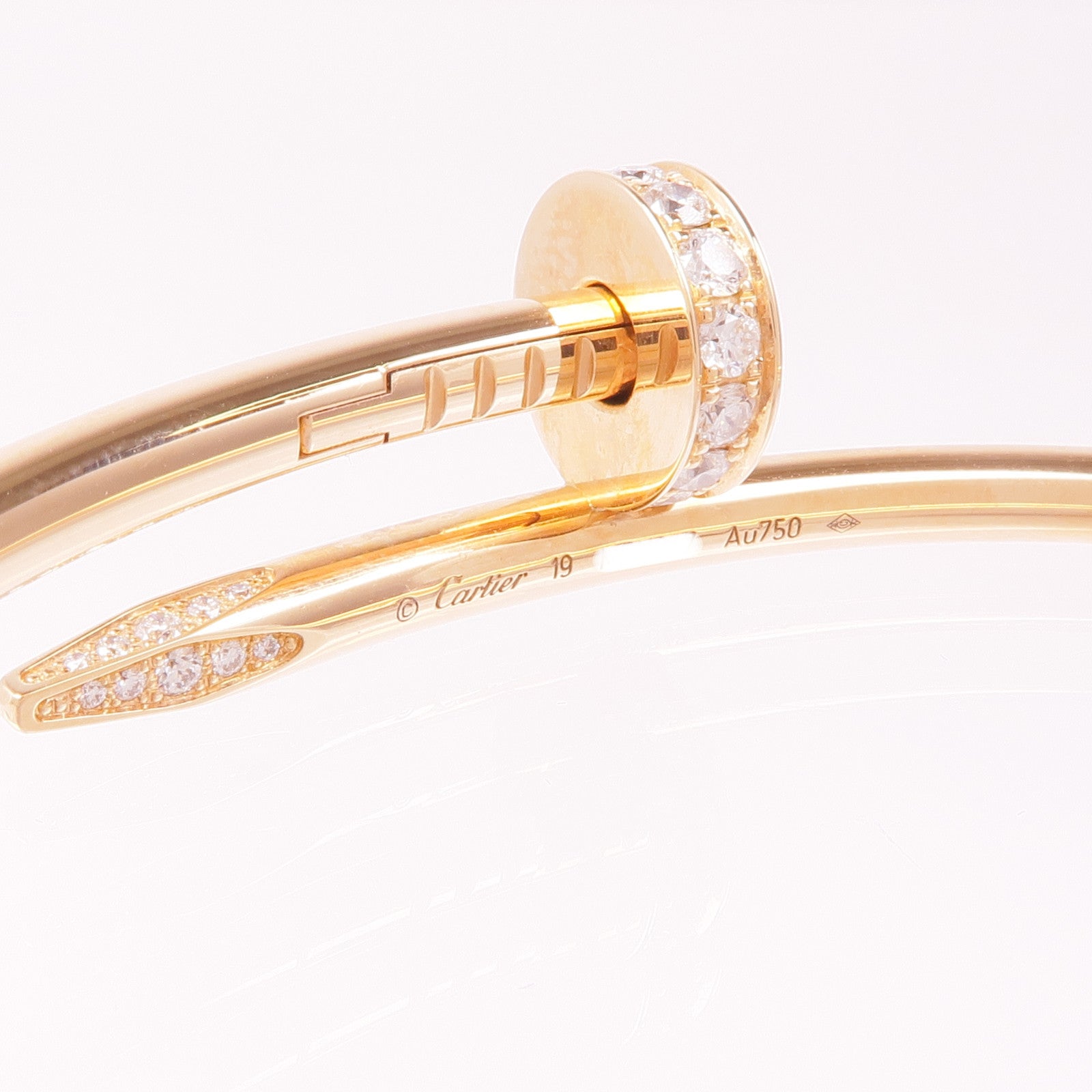 CARTIER 18K玫瑰金Juste Un Clou鑽石手鐲Cartier#19