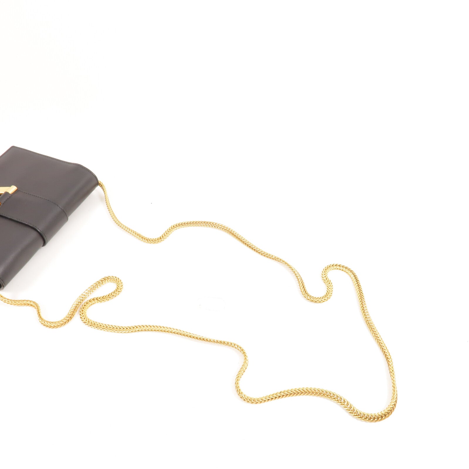 YVES SAINT LAURENT 牛皮皮革Chain Bag鏈帶肩背袋