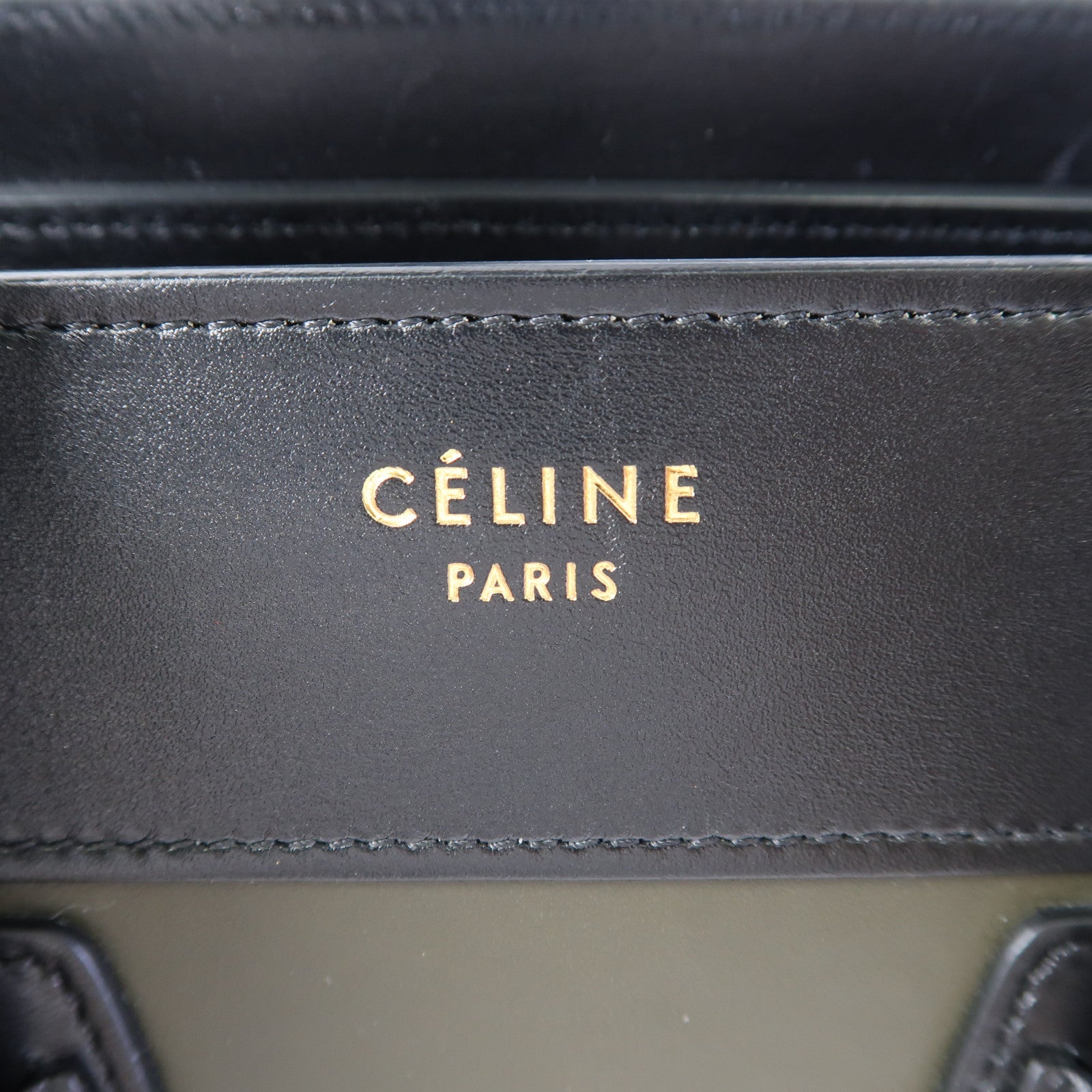 CELINE 牛皮皮革Micro Luggage金扣手挽袋
