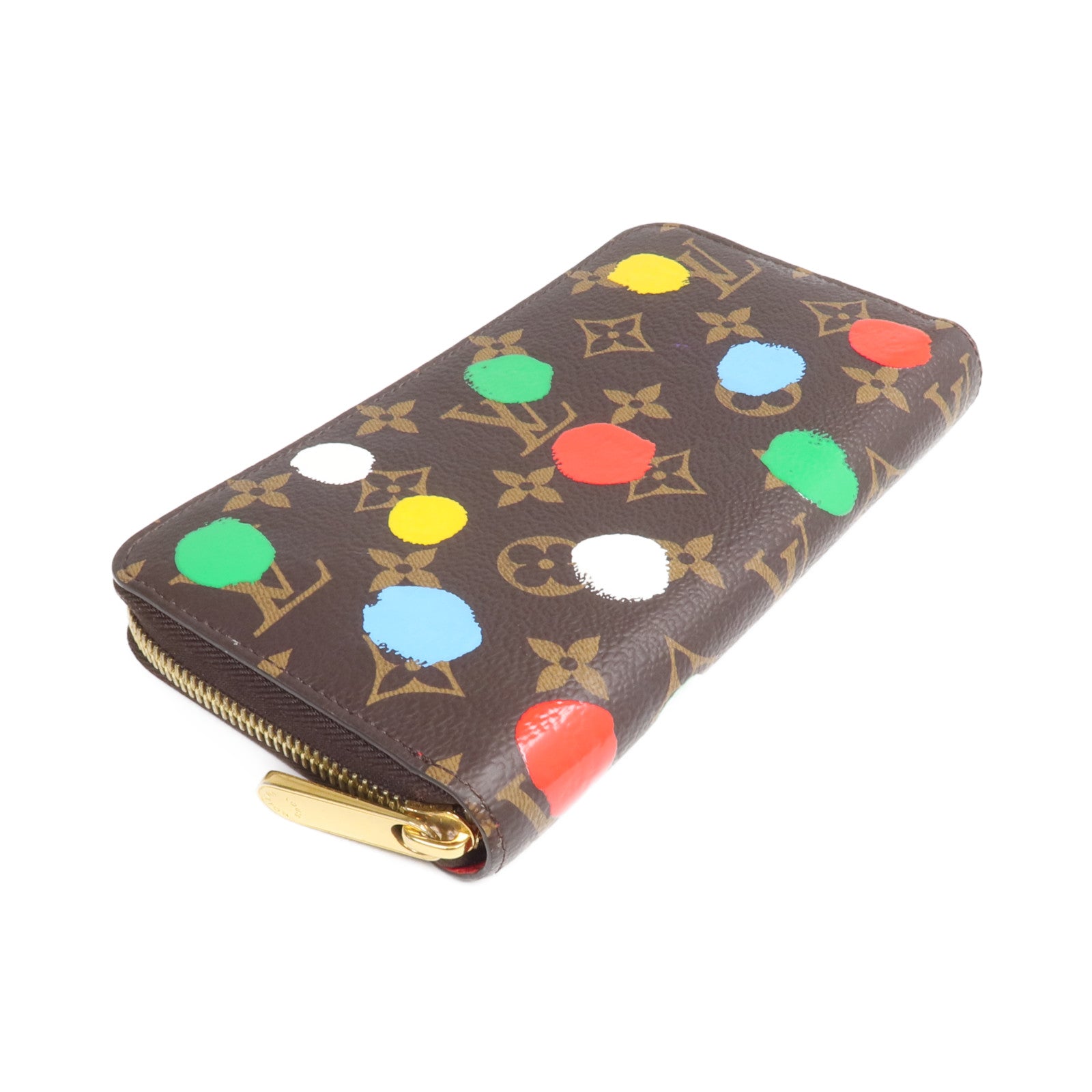 LOUIS VUITTON 【激減優惠】Monogram LV x Yayoi Kusama Zippy Wallet金扣長錢包