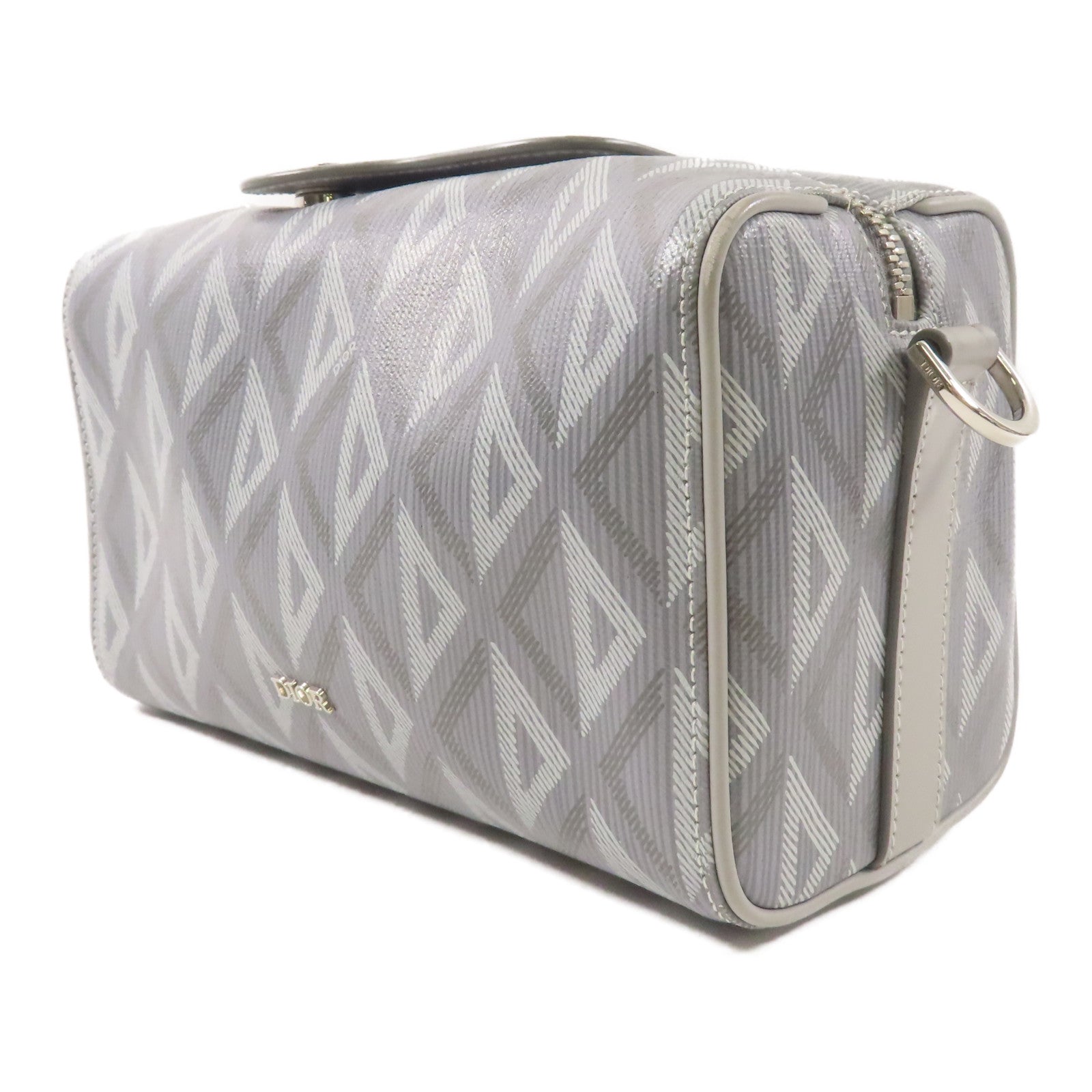 Dior 塗層帆布Shoulder Bag銀扣肩背袋
