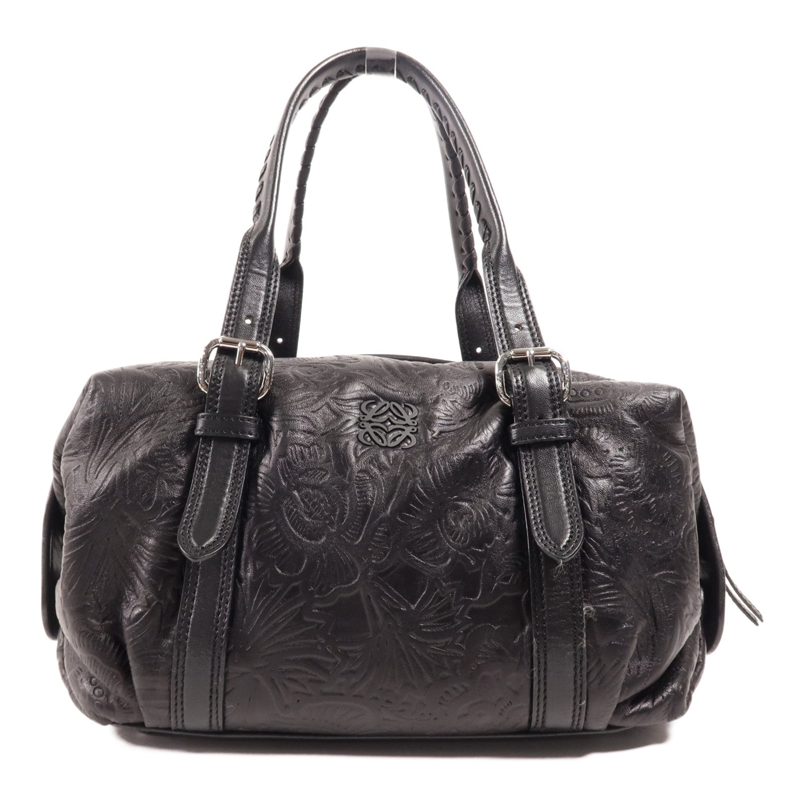 LOEWE 羊皮皮革Hand Bag銀扣手挽袋