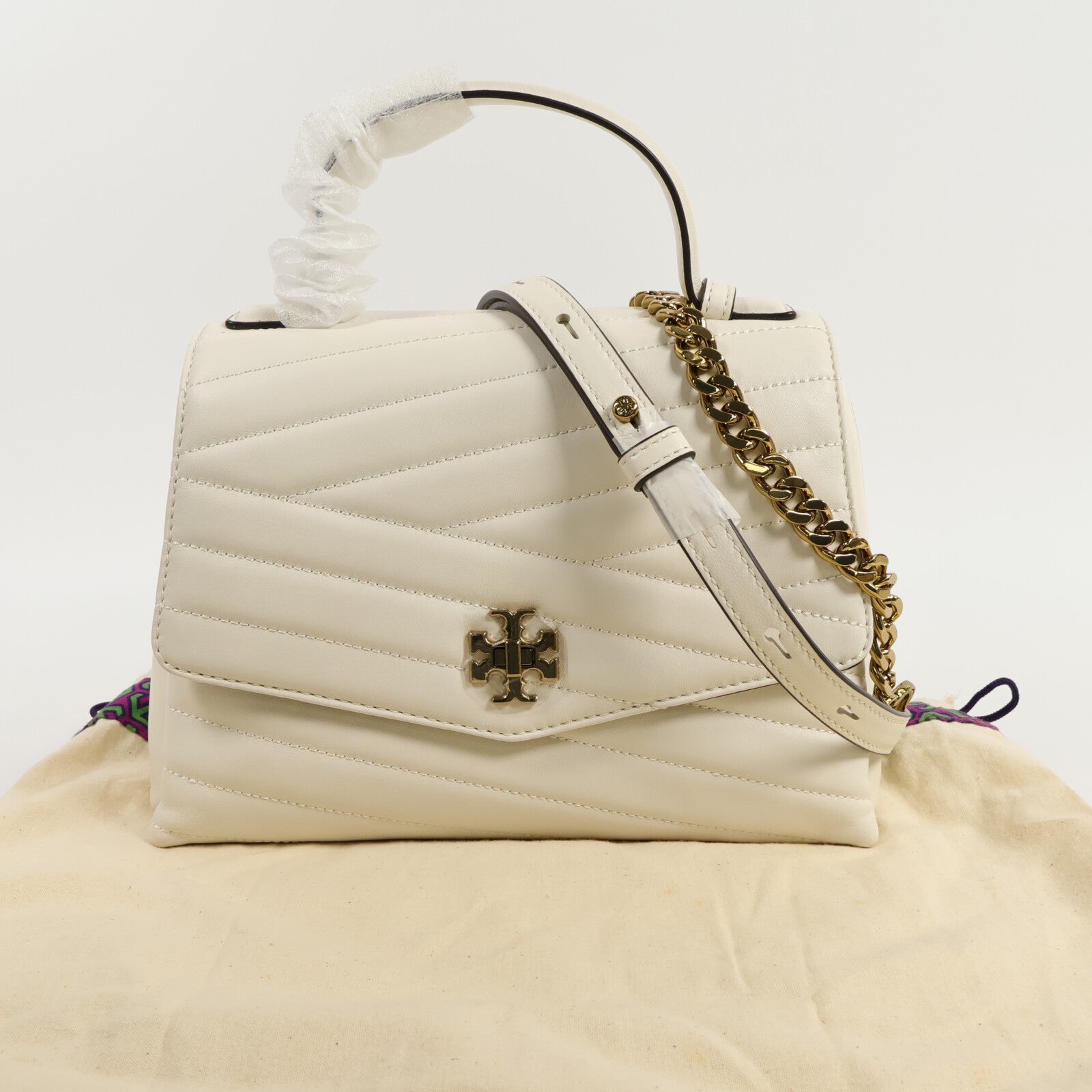Tory Burch 牛皮皮革Kira Chevron Top Handle手挽肩背兩用袋