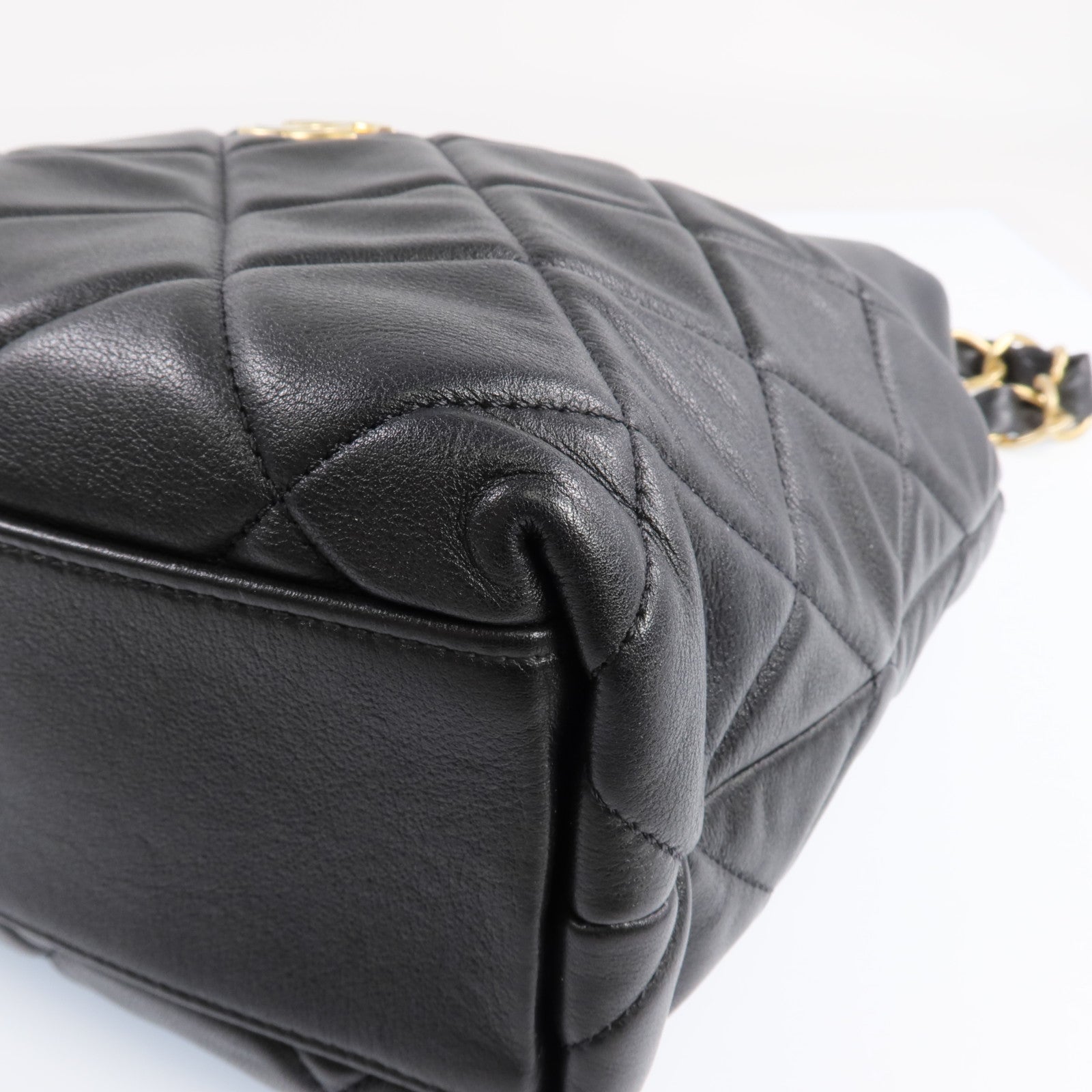 CHANEL 牛皮皮革Chain Shoulder Bag金扣鏈帶肩背袋