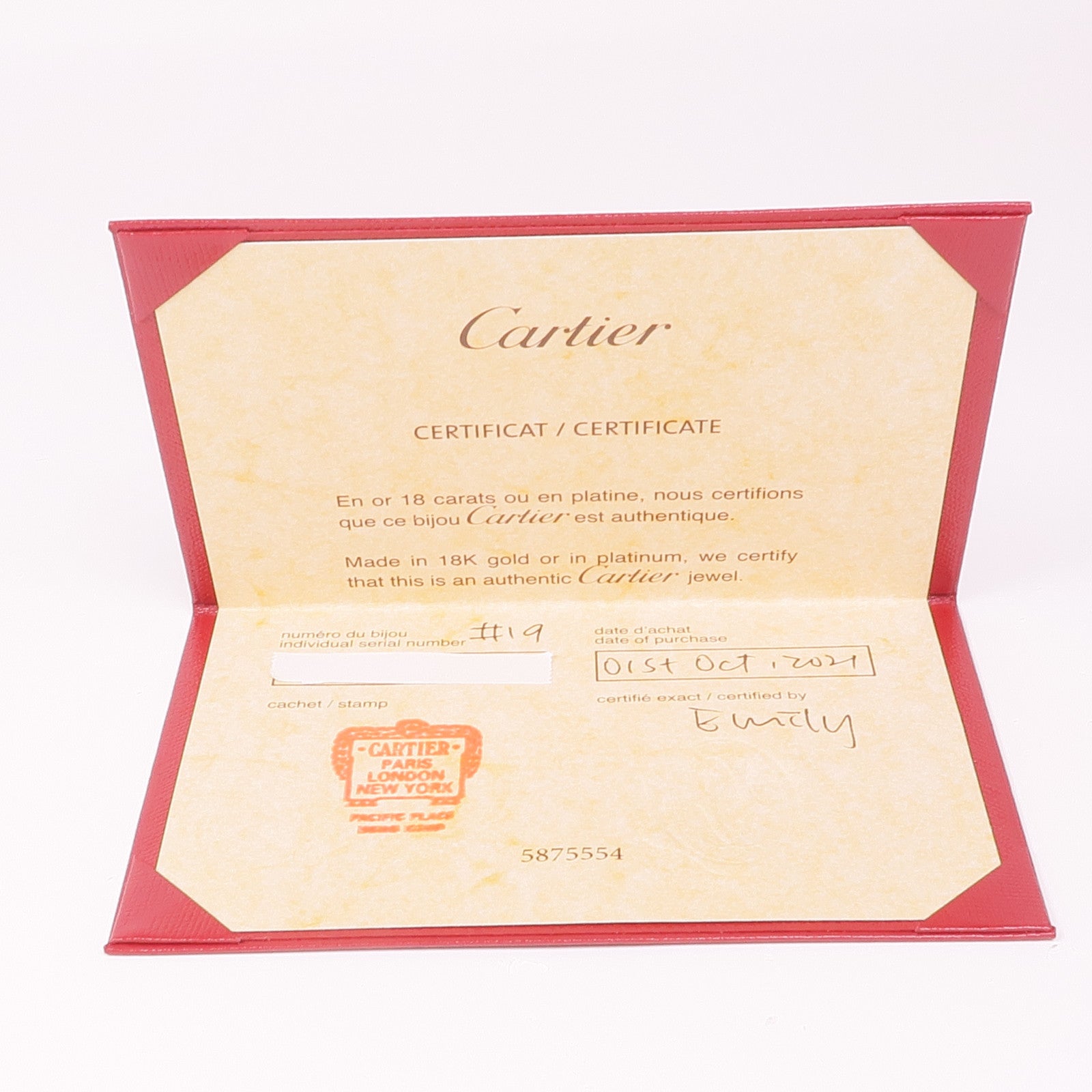 CARTIER 18K玫瑰金Juste Un Clou鑽石手鐲Cartier#19