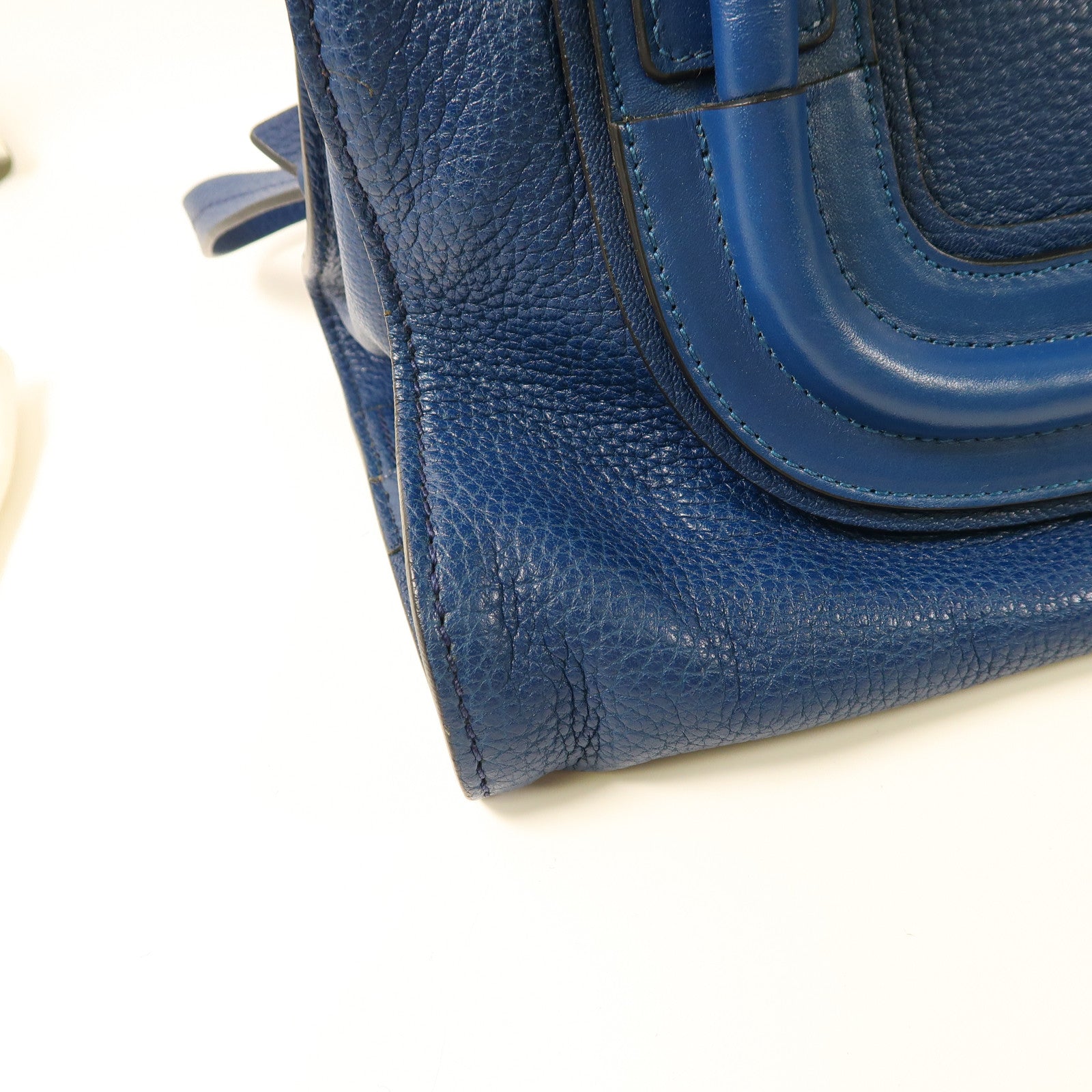 Chloe GHW 2 Way Shoulder Bag 3S1186 Calfskin Leather Blue