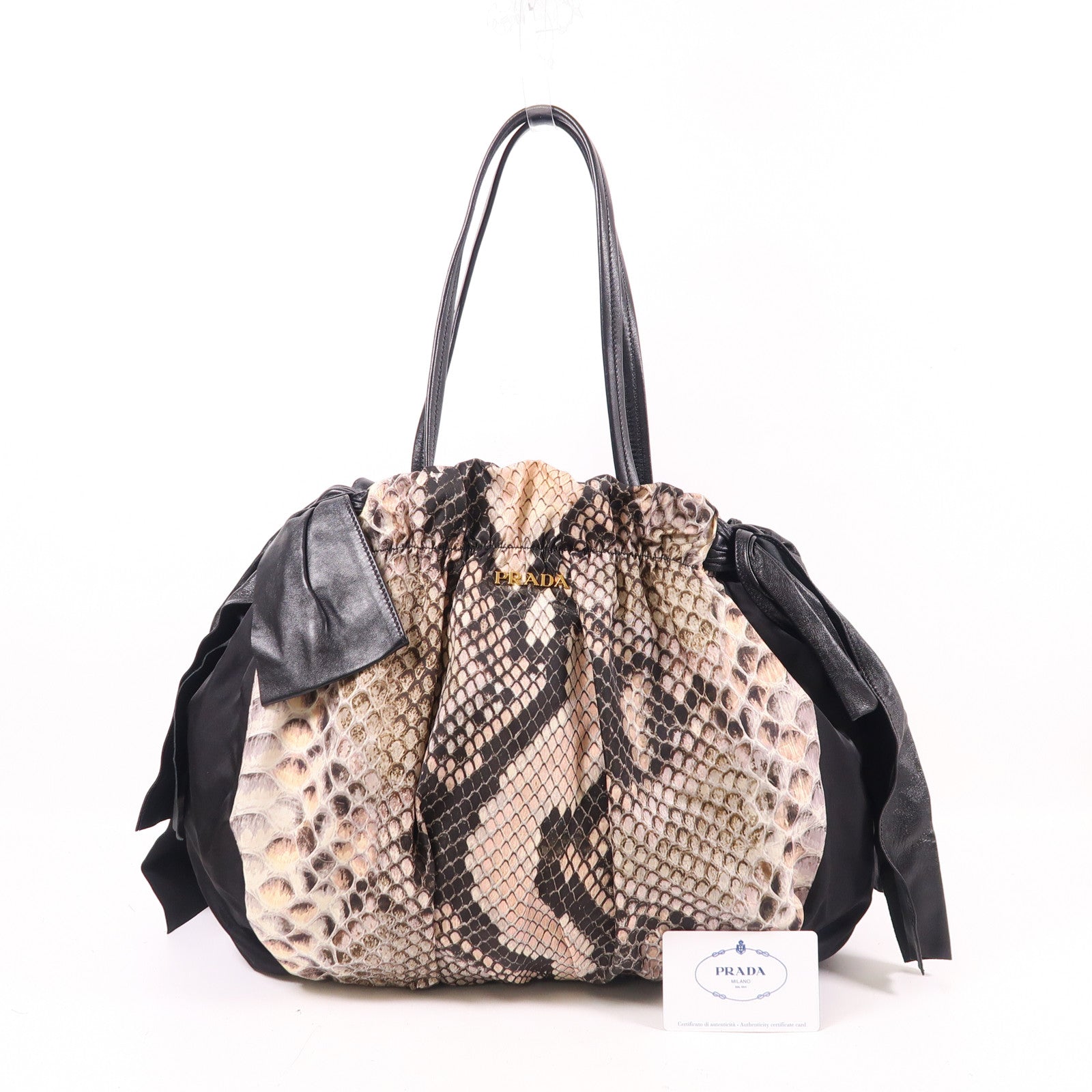 PRADA 【激減優惠】尼龍Tote Bag金扣肩背袋