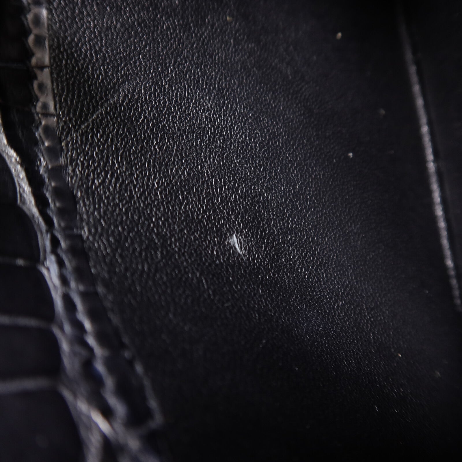 HERMES Croco Niloticus皮革Roulis Mini肩背袋Noir