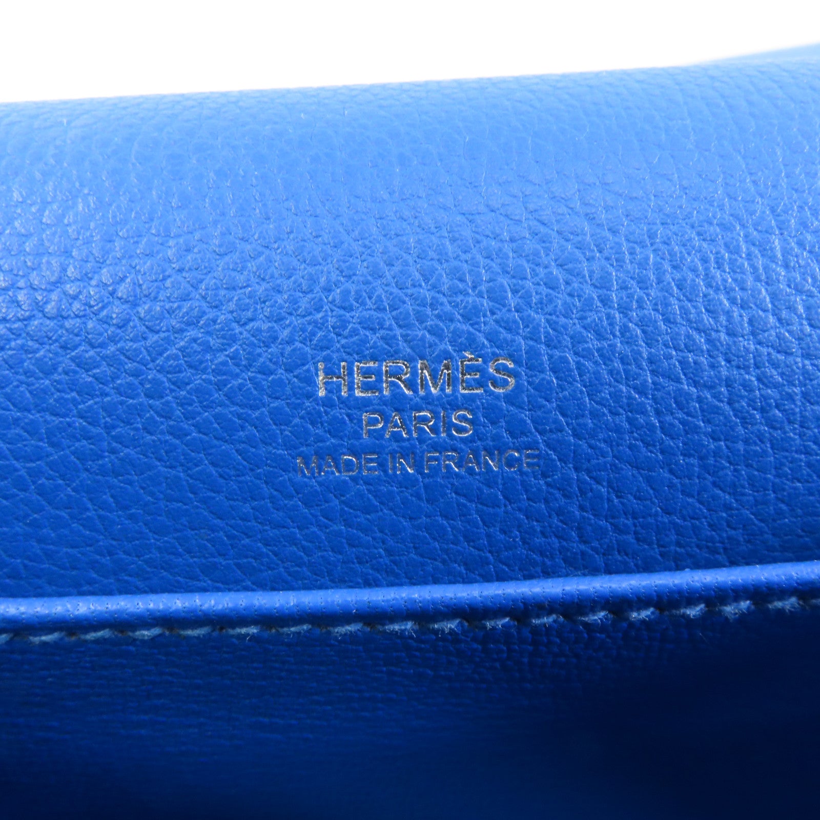 HERMES (PRICE DOWN) PHW Mini Roulis Shoulder Bag Evercolor Leather Bleu Zanzibar/Blue