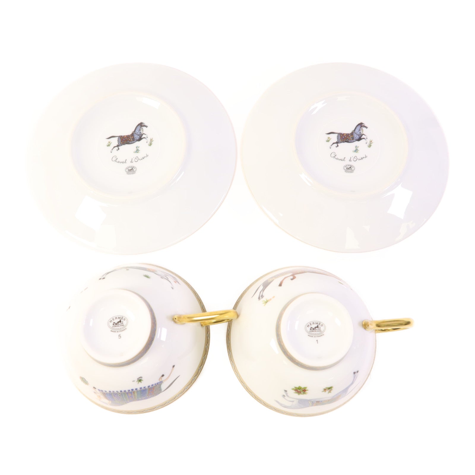 HERMES Cheval d’Orient tea cup and saucer
