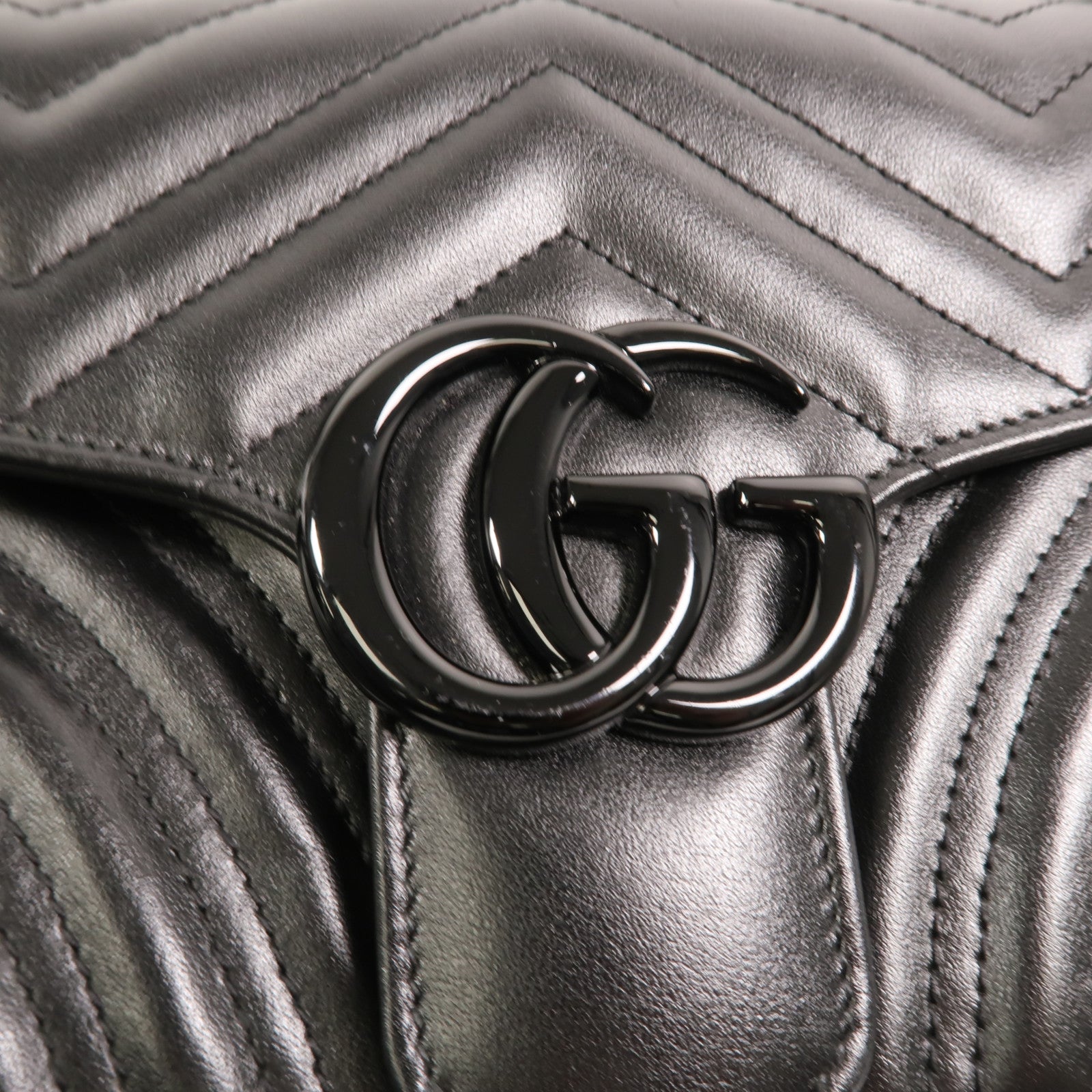 GUCCI 牛皮皮革GG Marmont Shoulder Bag鏈帶肩背袋