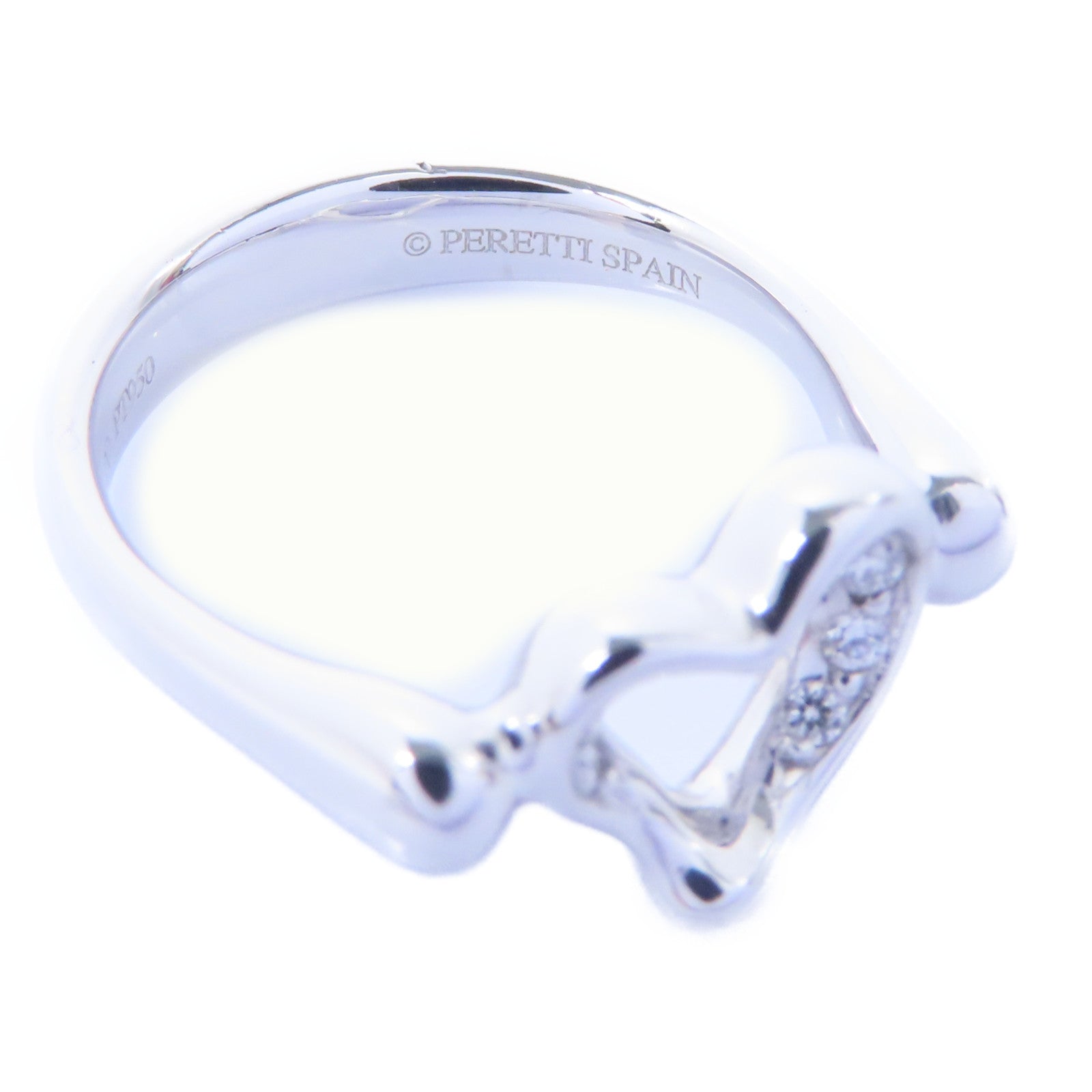 TIFFANY＆CO 【激減優惠】PT950鉑金Open Heart Ring戒指US#3.5