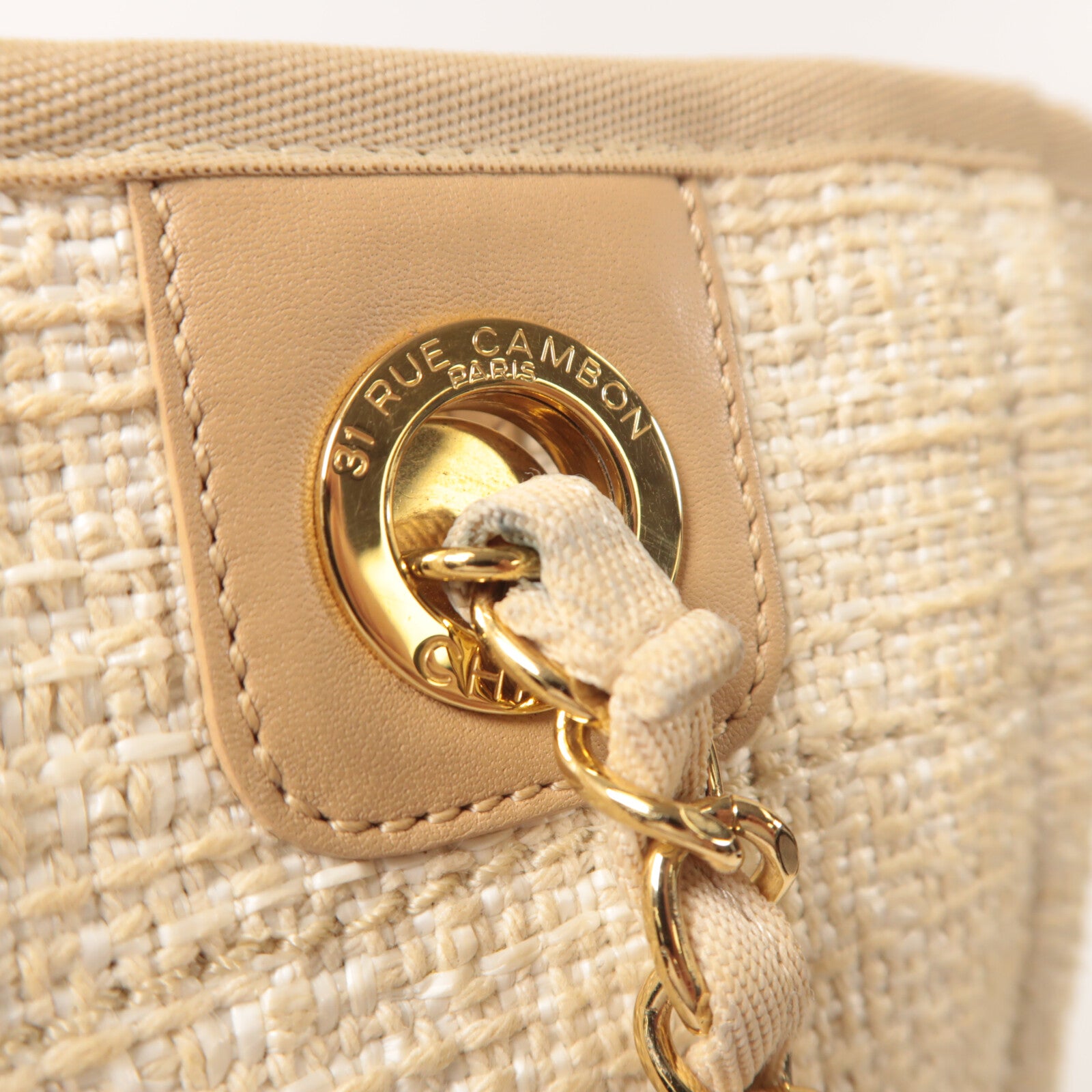 CHANEL 帆布Deauville Tote手挽袋