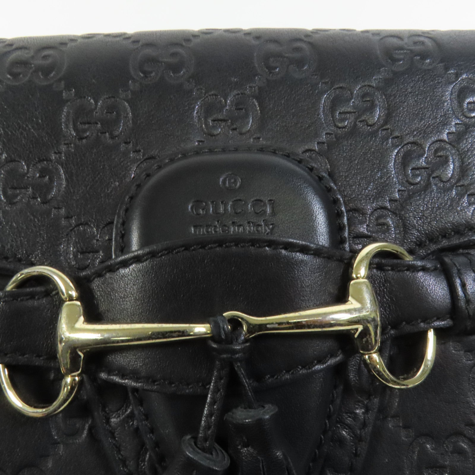 GUCCI 牛皮皮革Emily金扣鏈帶肩背袋