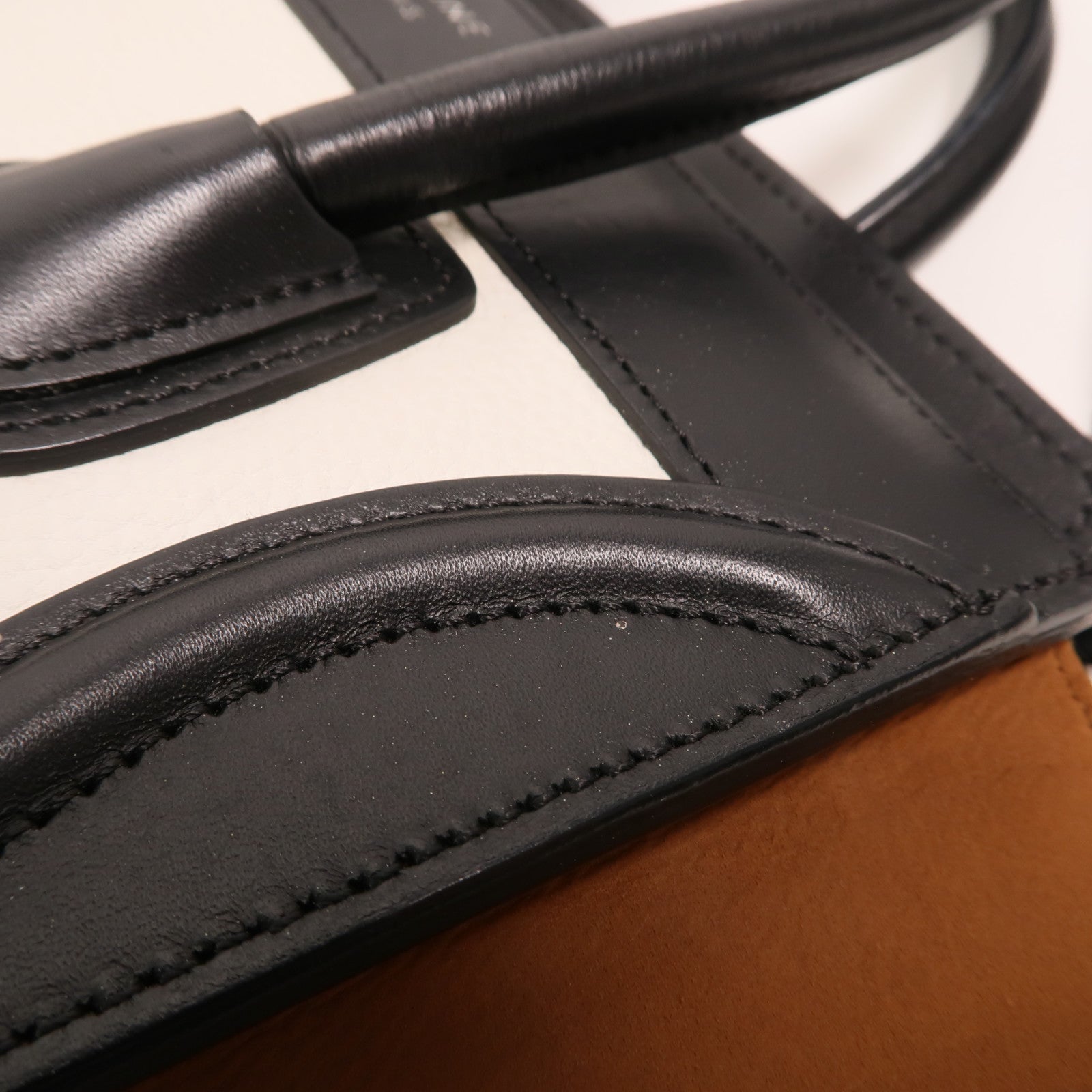 CELINE 牛皮皮革/絨布Nano Luggage銀扣肩背袋