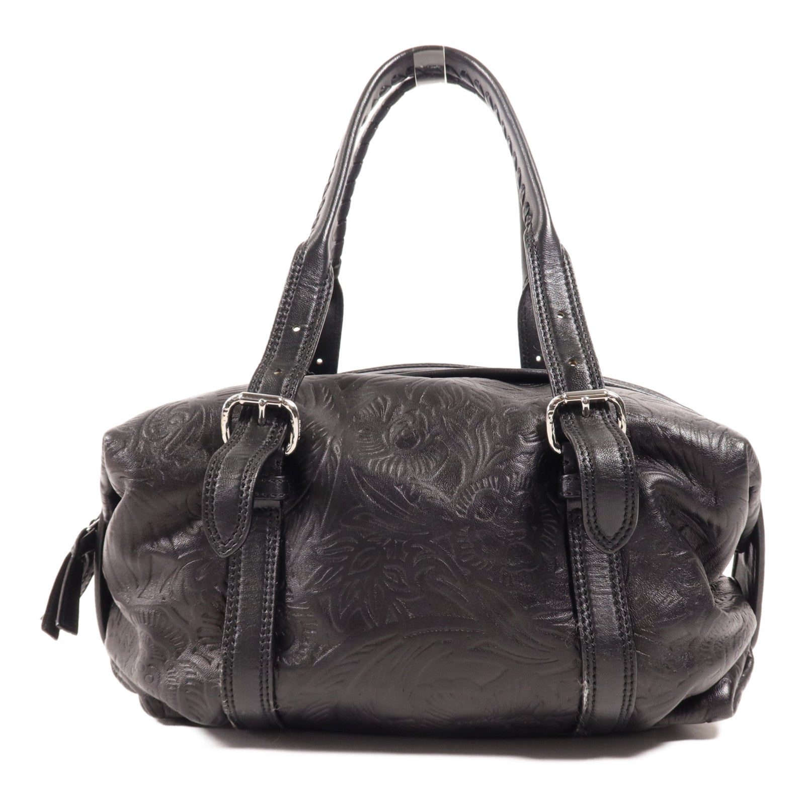 LOEWE 羊皮皮革Hand Bag銀扣手挽袋