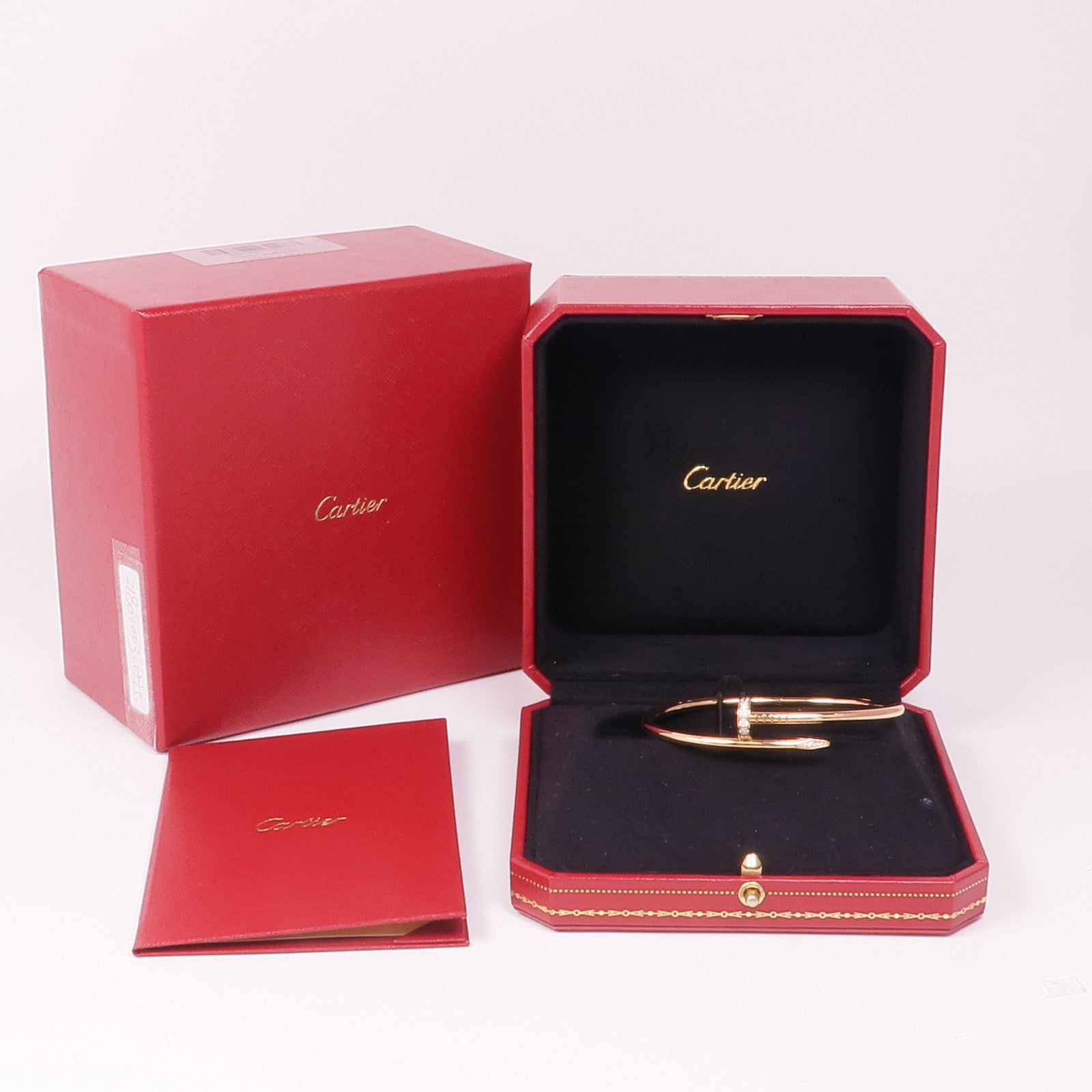 CARTIER 18K玫瑰金Juste Un Clou鑽石手鐲Cartier#19
