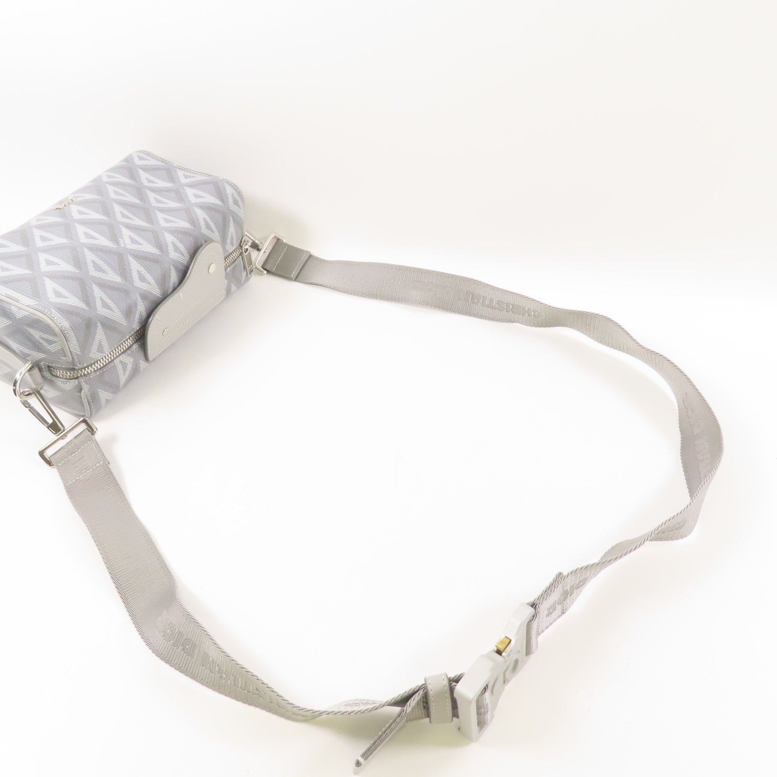 Dior 塗層帆布Shoulder Bag銀扣肩背袋