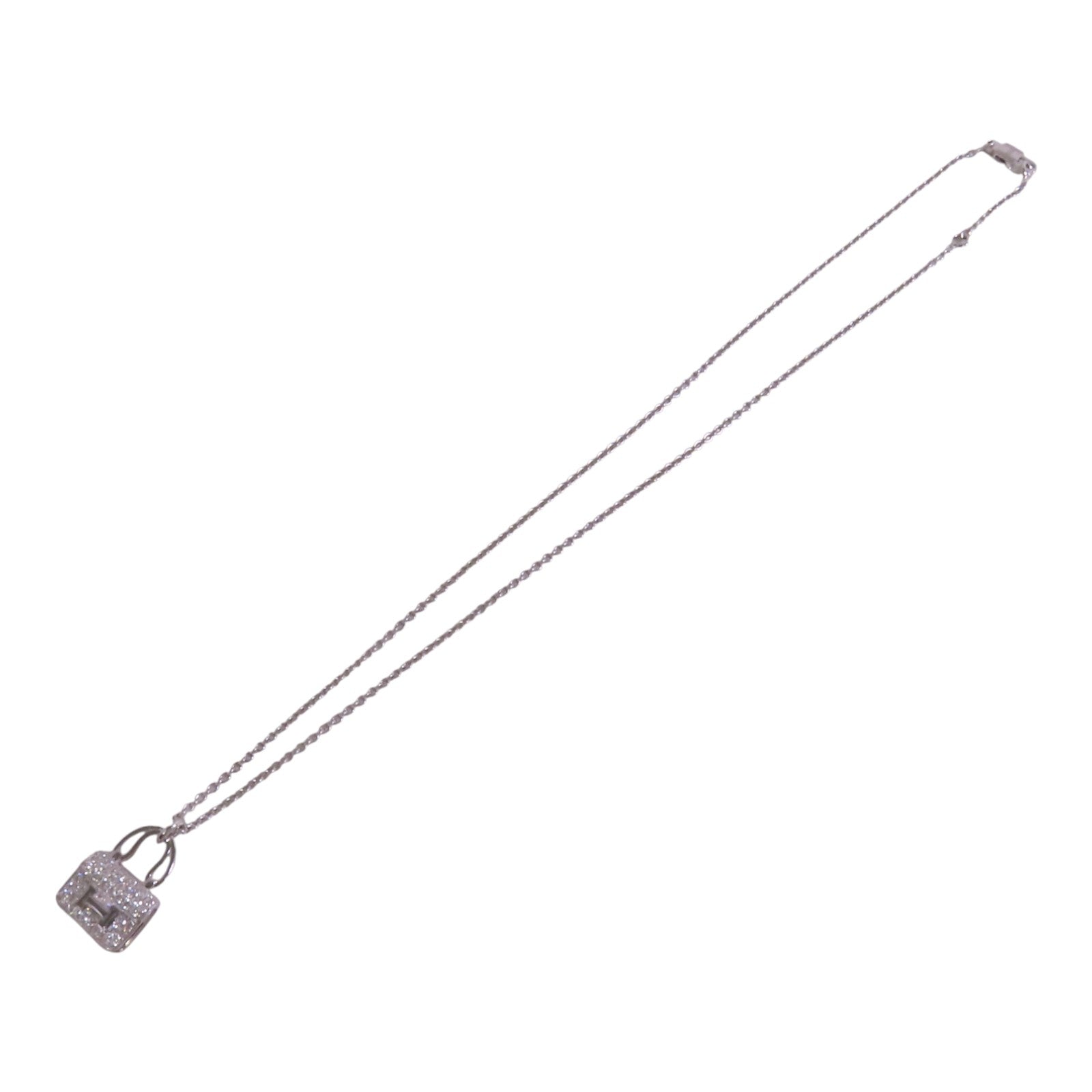 HERMES 【激減優惠】18K白金Constance Diamond Pendant鑽石項鏈