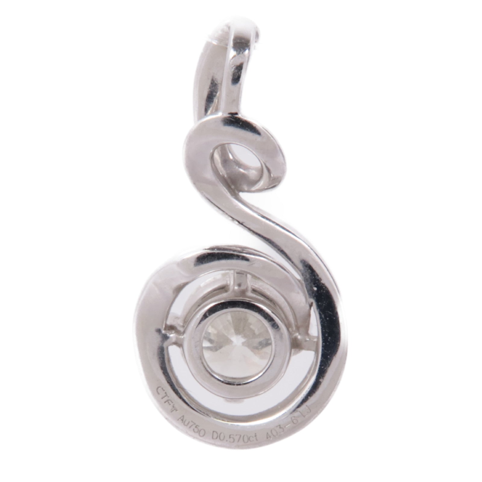 JEWELRY 18K白金Diamond Pendant Top鑽石吊墜