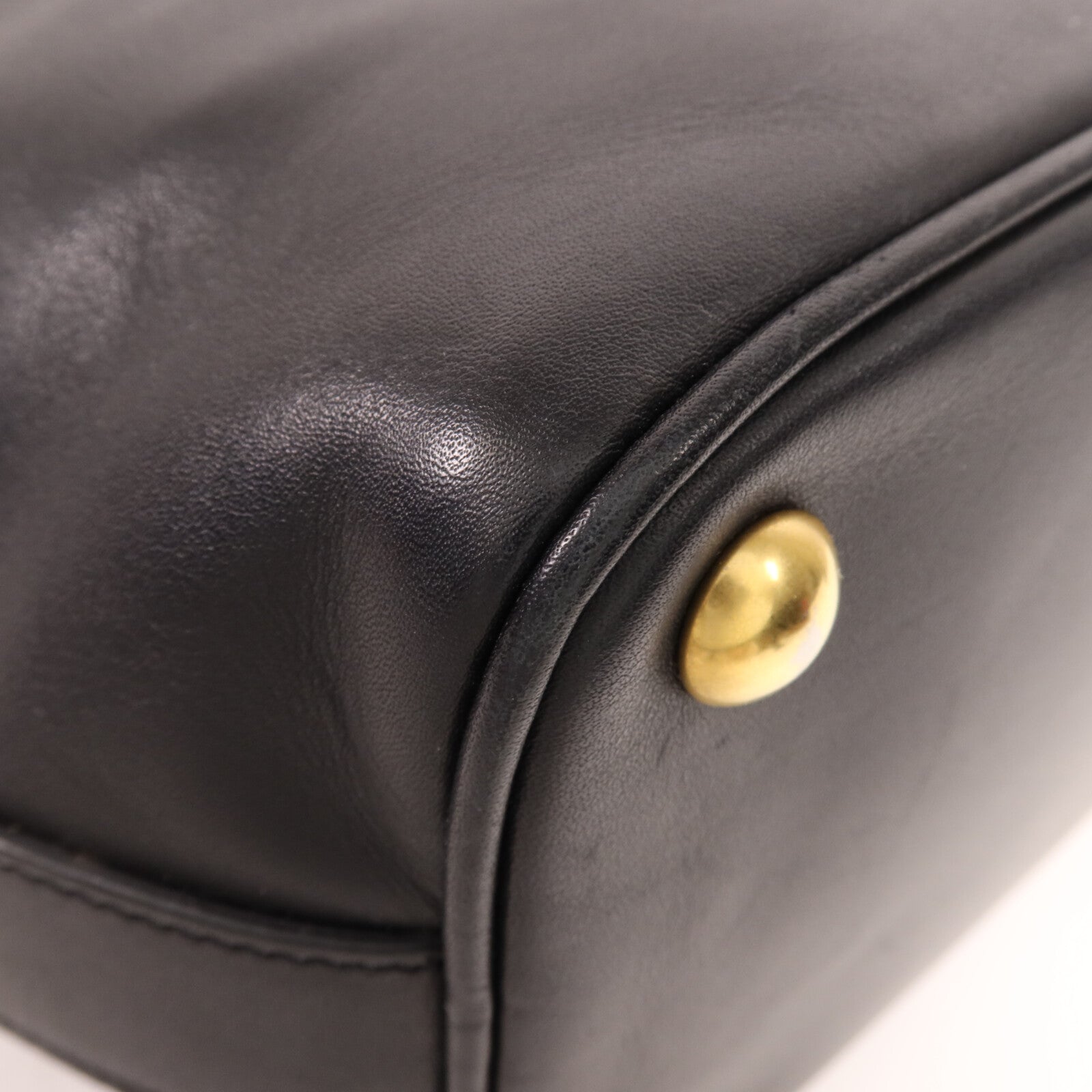 SAINT LAURENT 牛皮皮革Bucket Bag金扣手挽肩背兩用袋